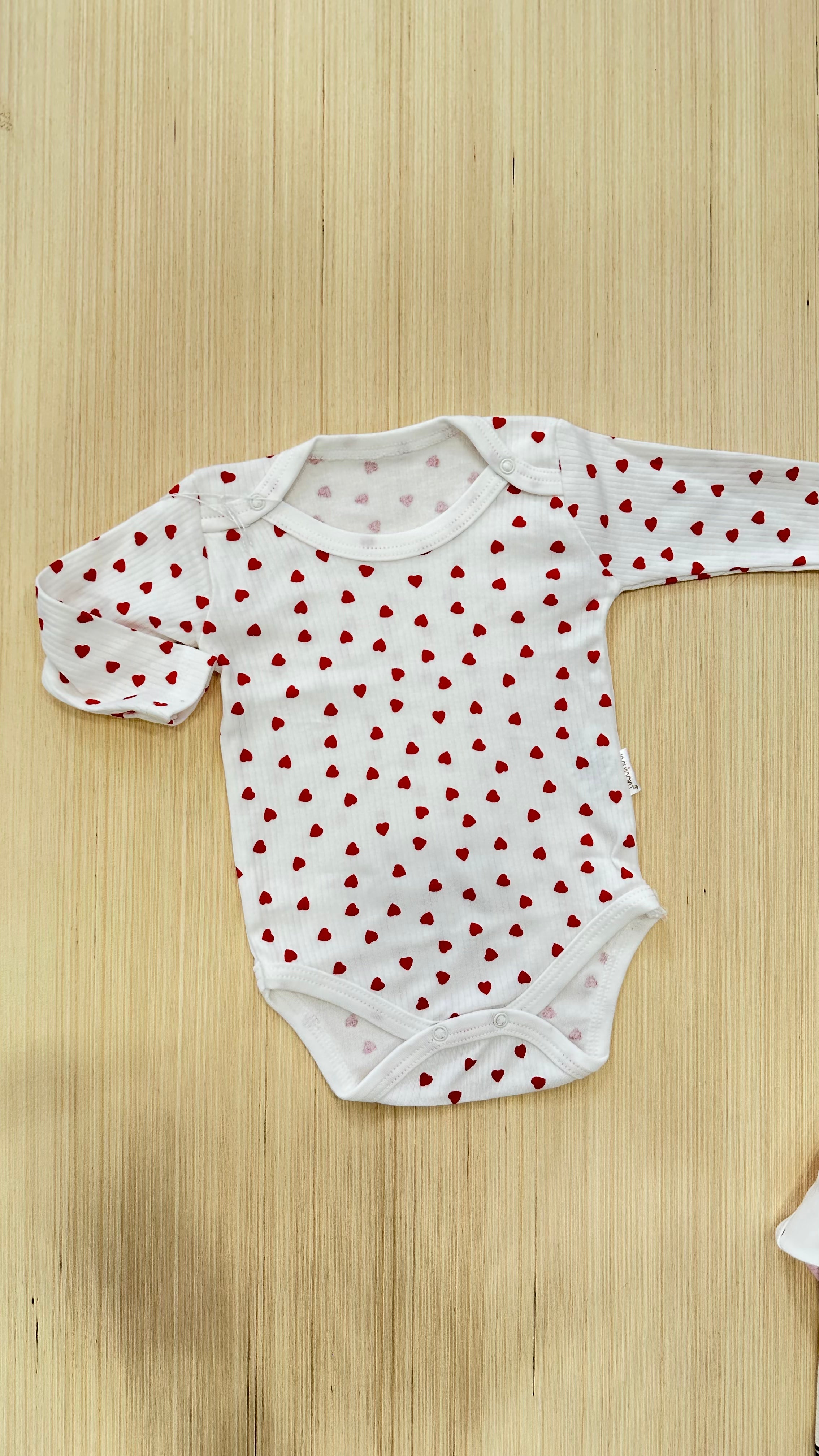 Body FANTASY MANICA LUNGA - BIANCO-ROSSO