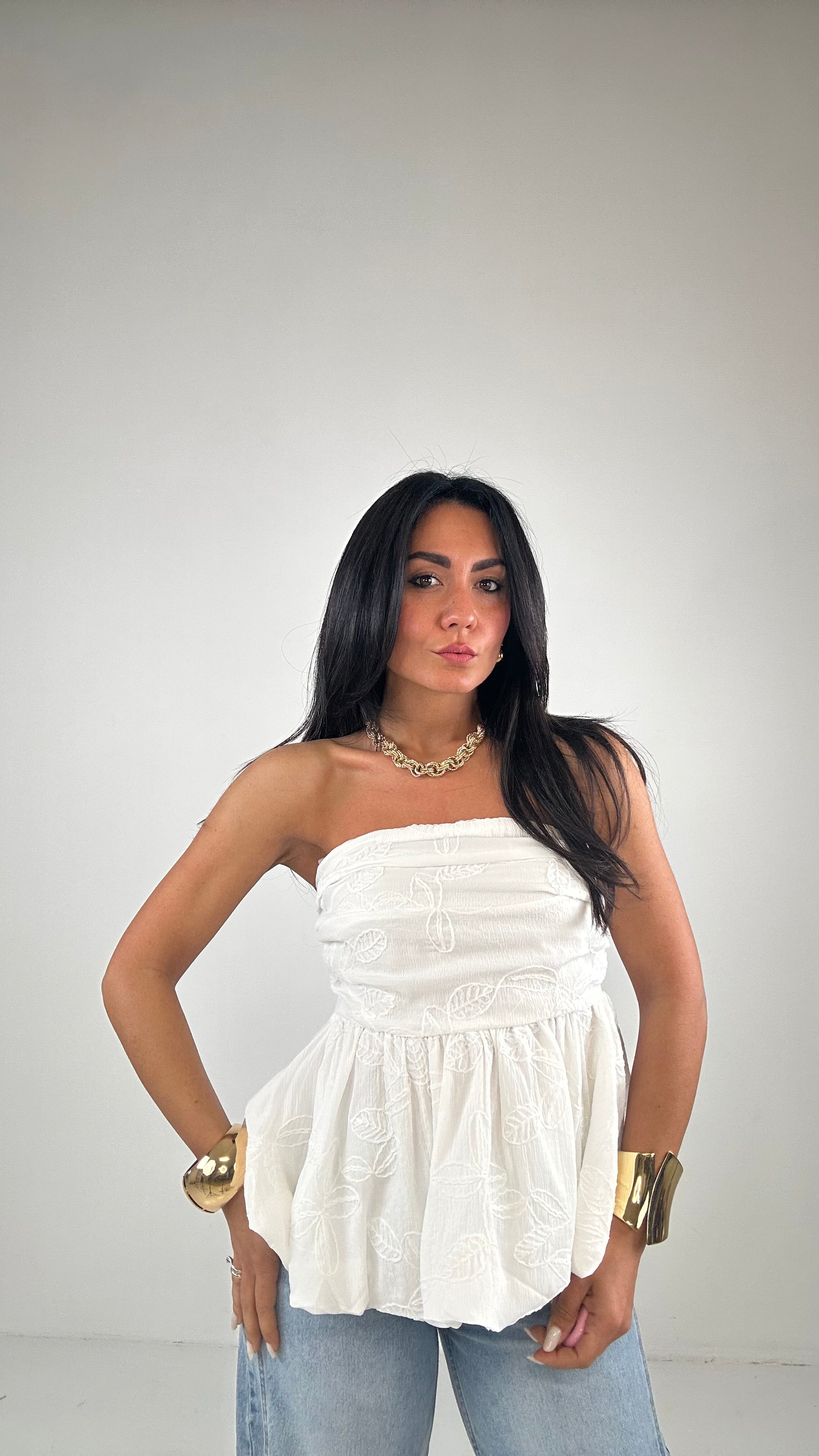 Top FIORE COLOR - BIANCO