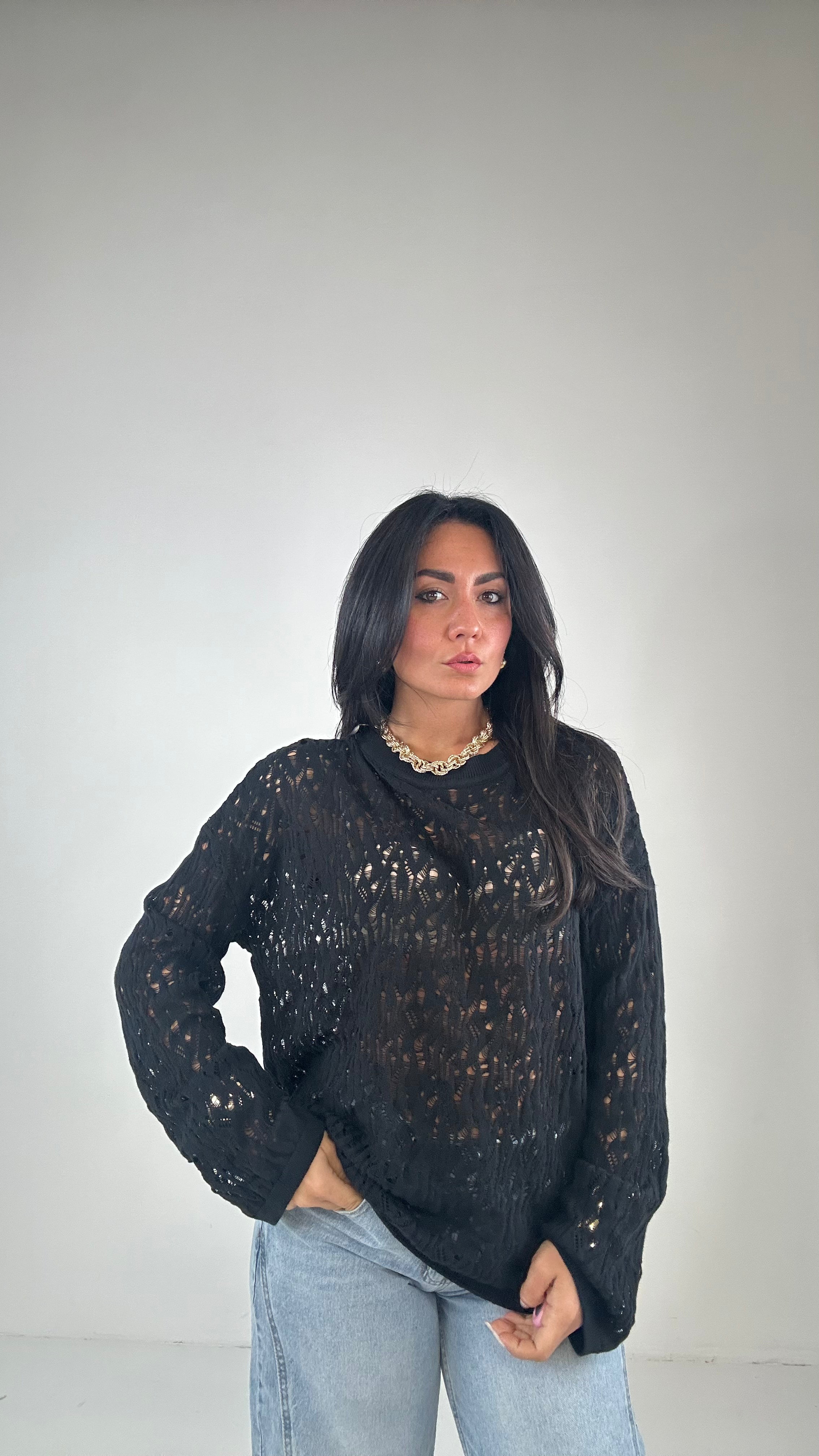 Pull TRAFORI - NERO