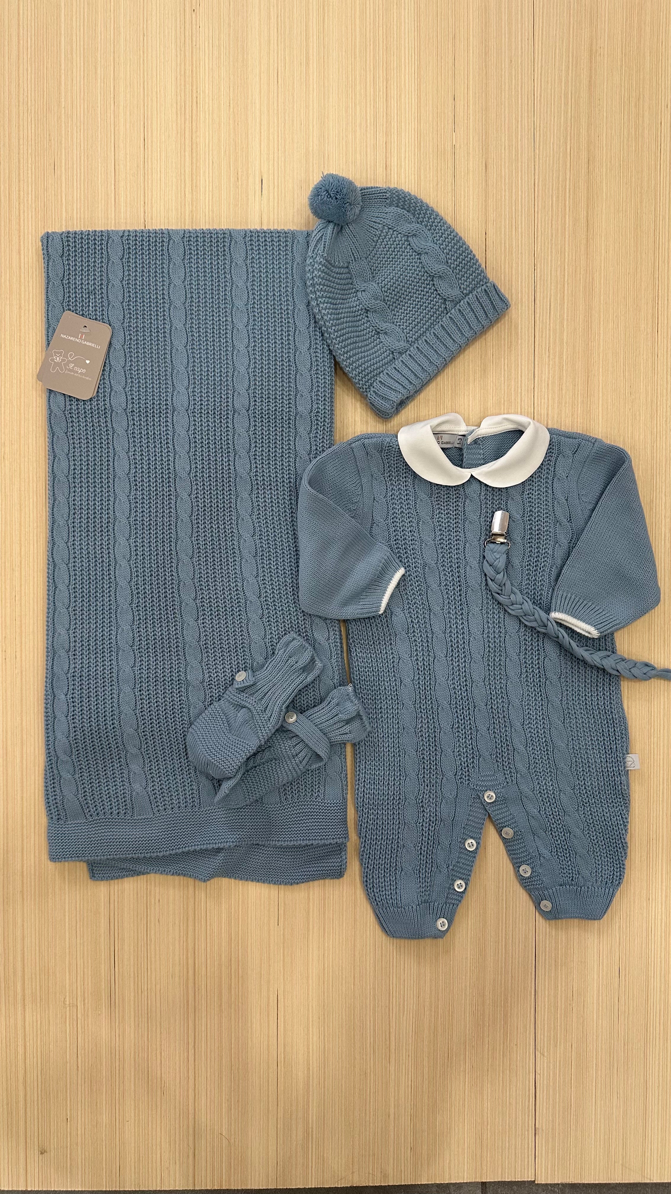 Set NASCITA NAZARENO 5PZ - AZZURRO