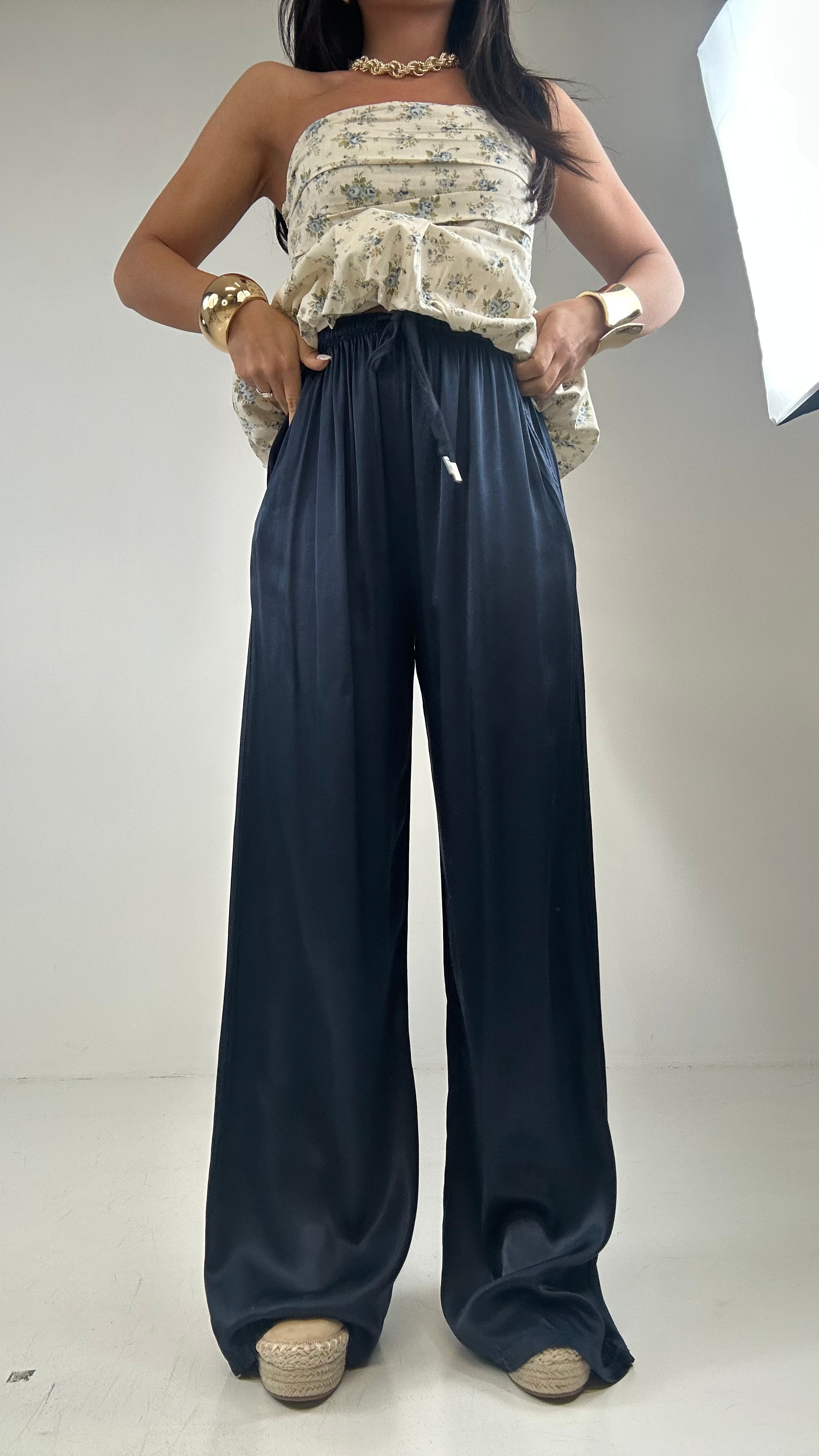 Pantalone SATIN - BLU