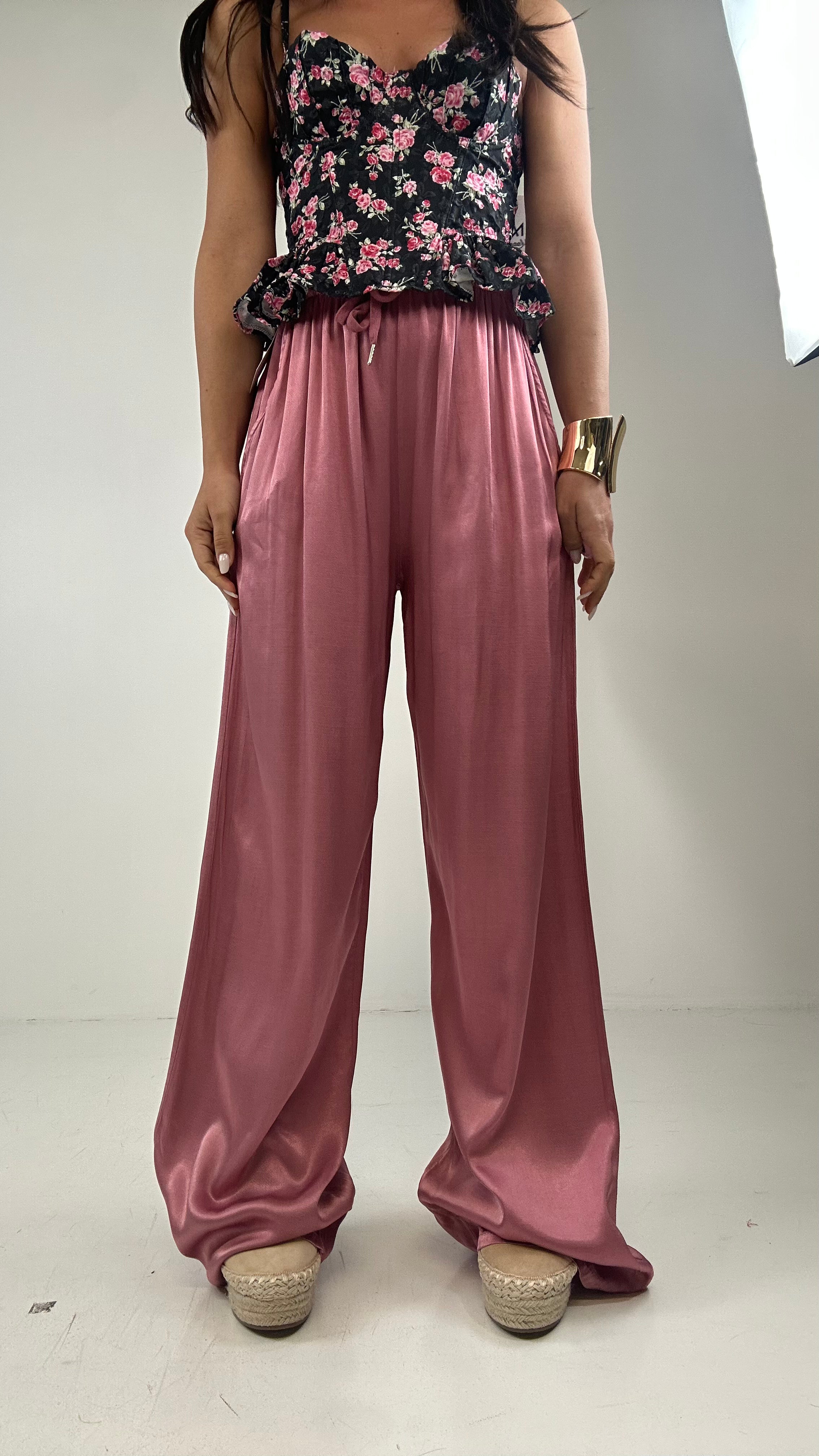 Pantalone SATIN - ROSA