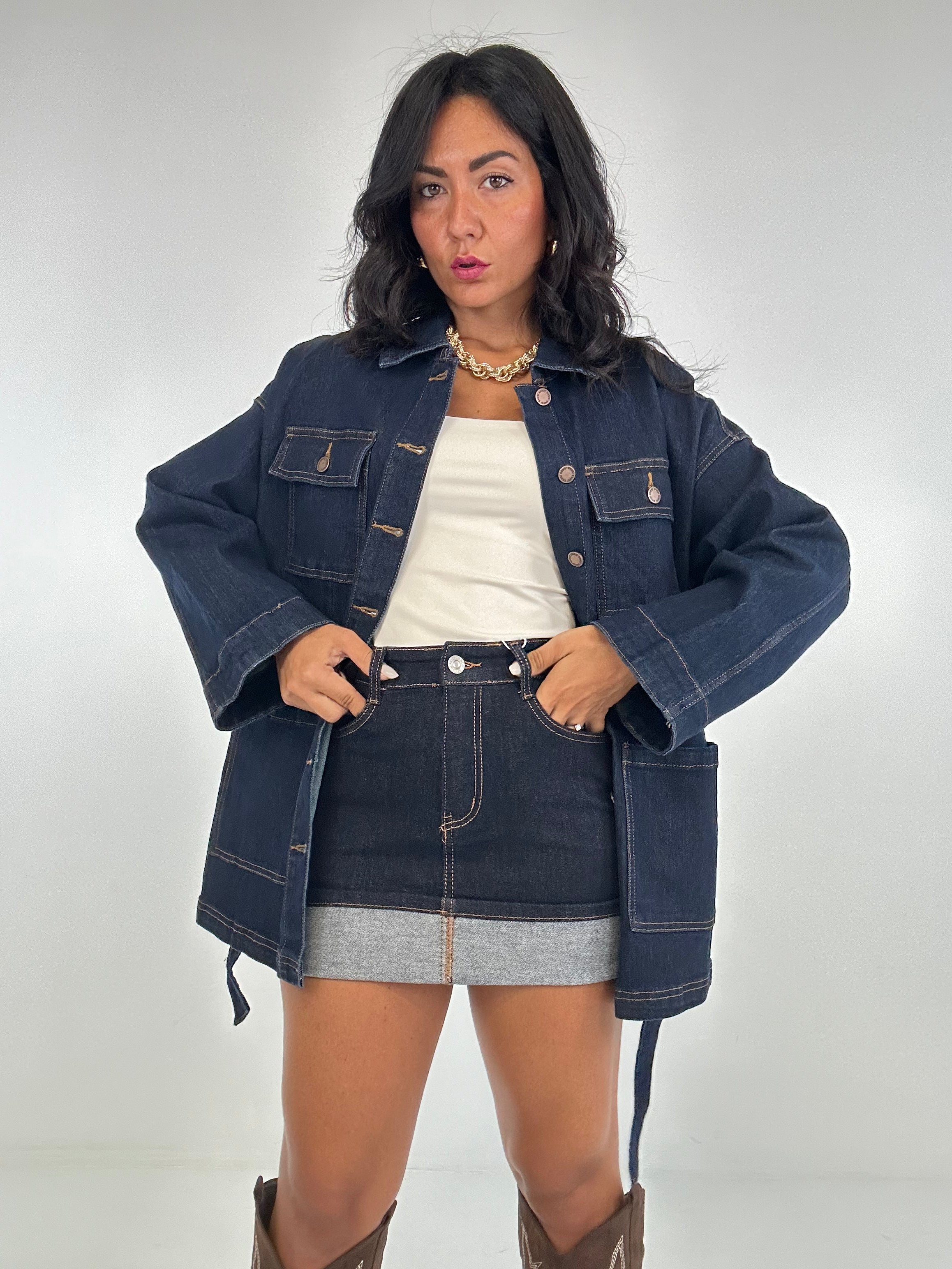 Gonna PIEGONE LAV0 - JEANS