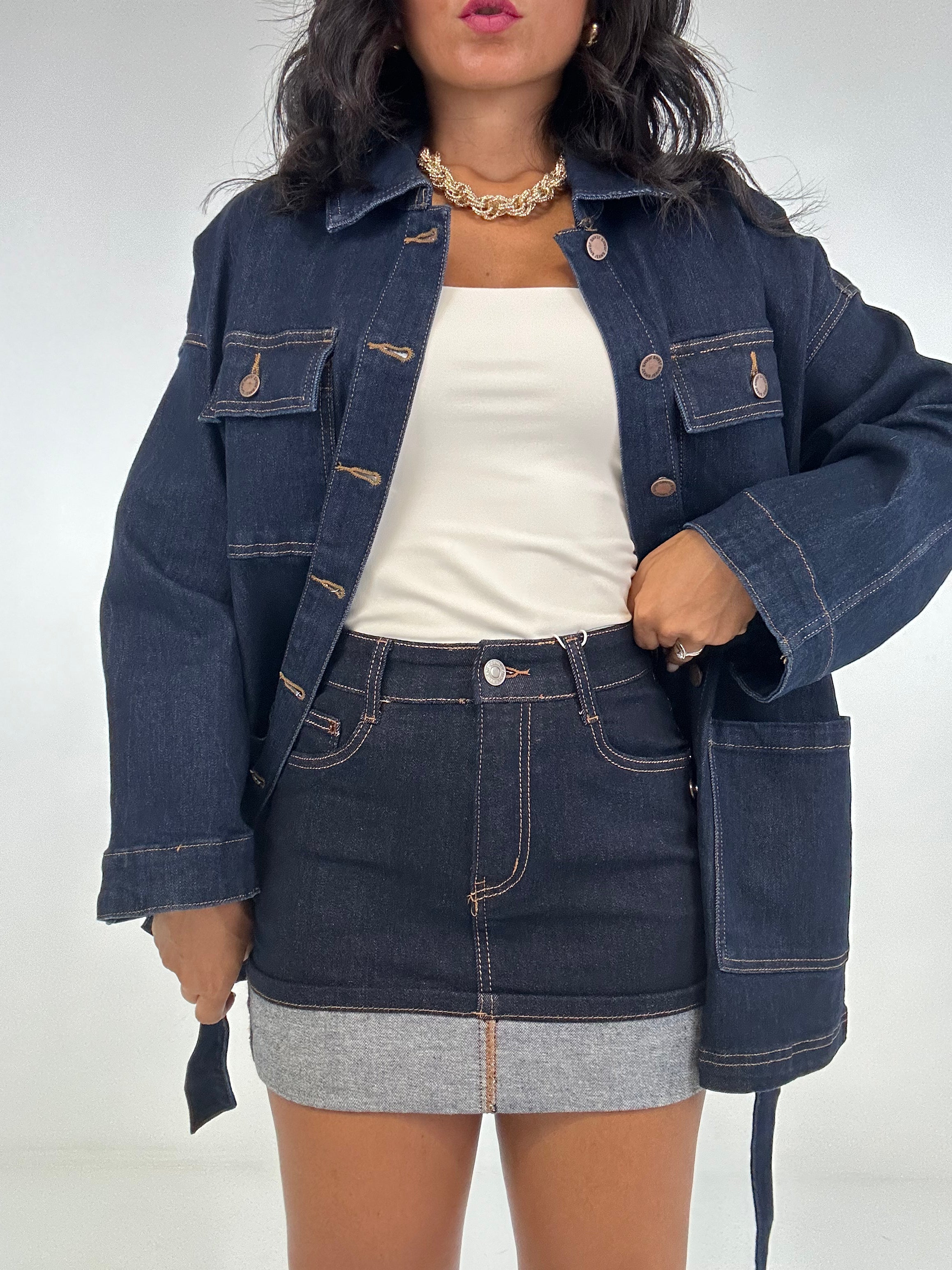 Gonna PIEGONE LAV0 - JEANS