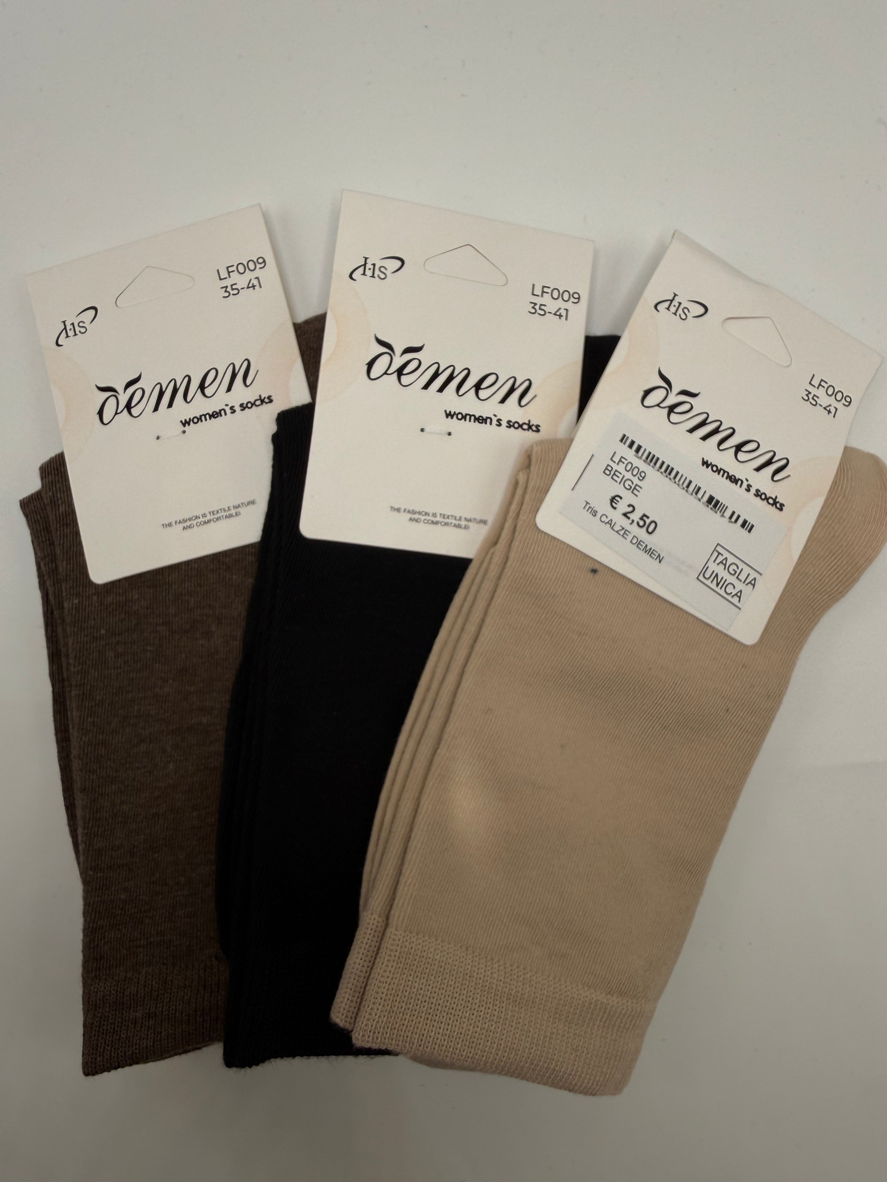Tris CALZE DEMEN - BEIGE