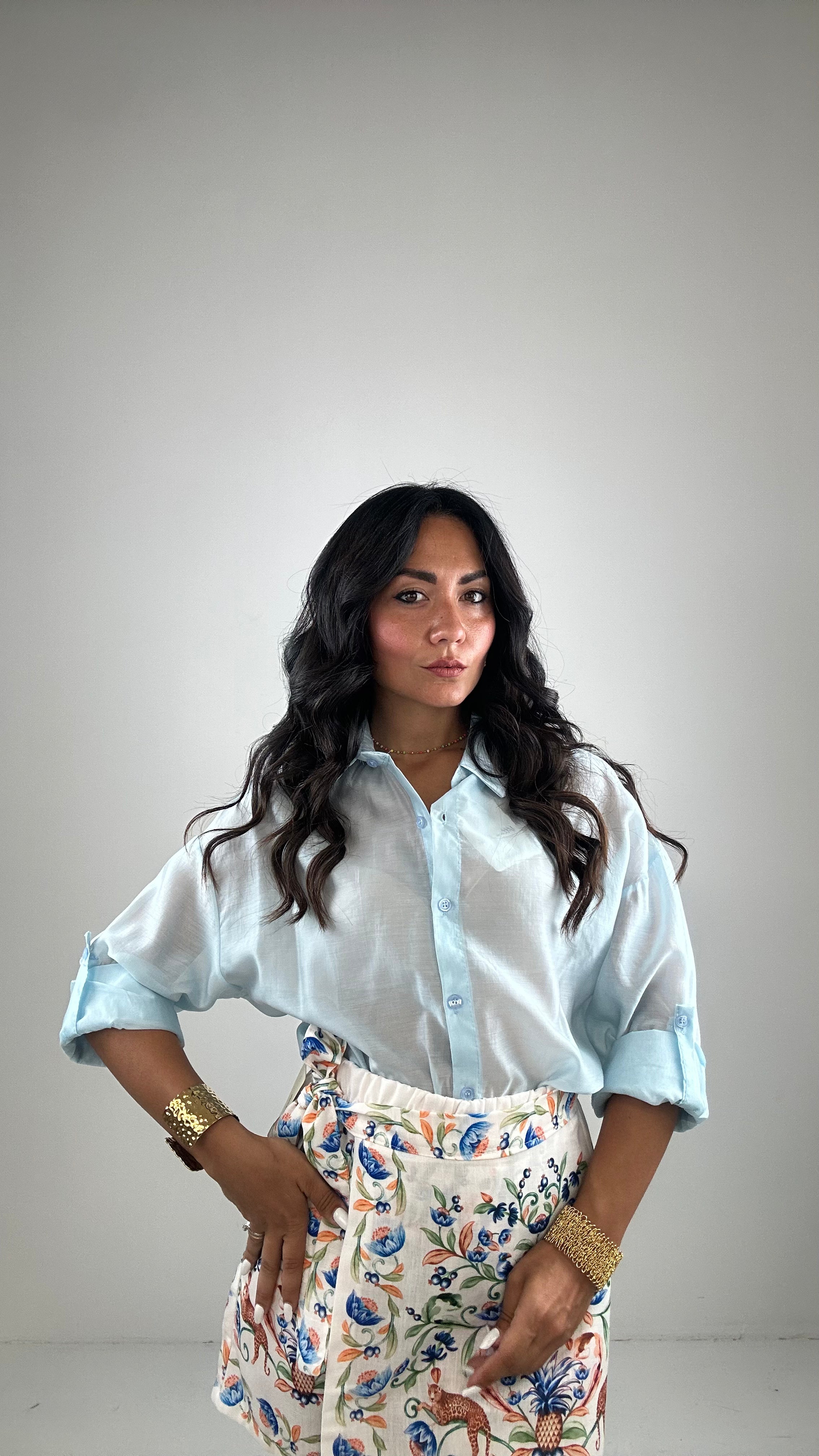 Camicia LEGGEREZZA - CELESTE