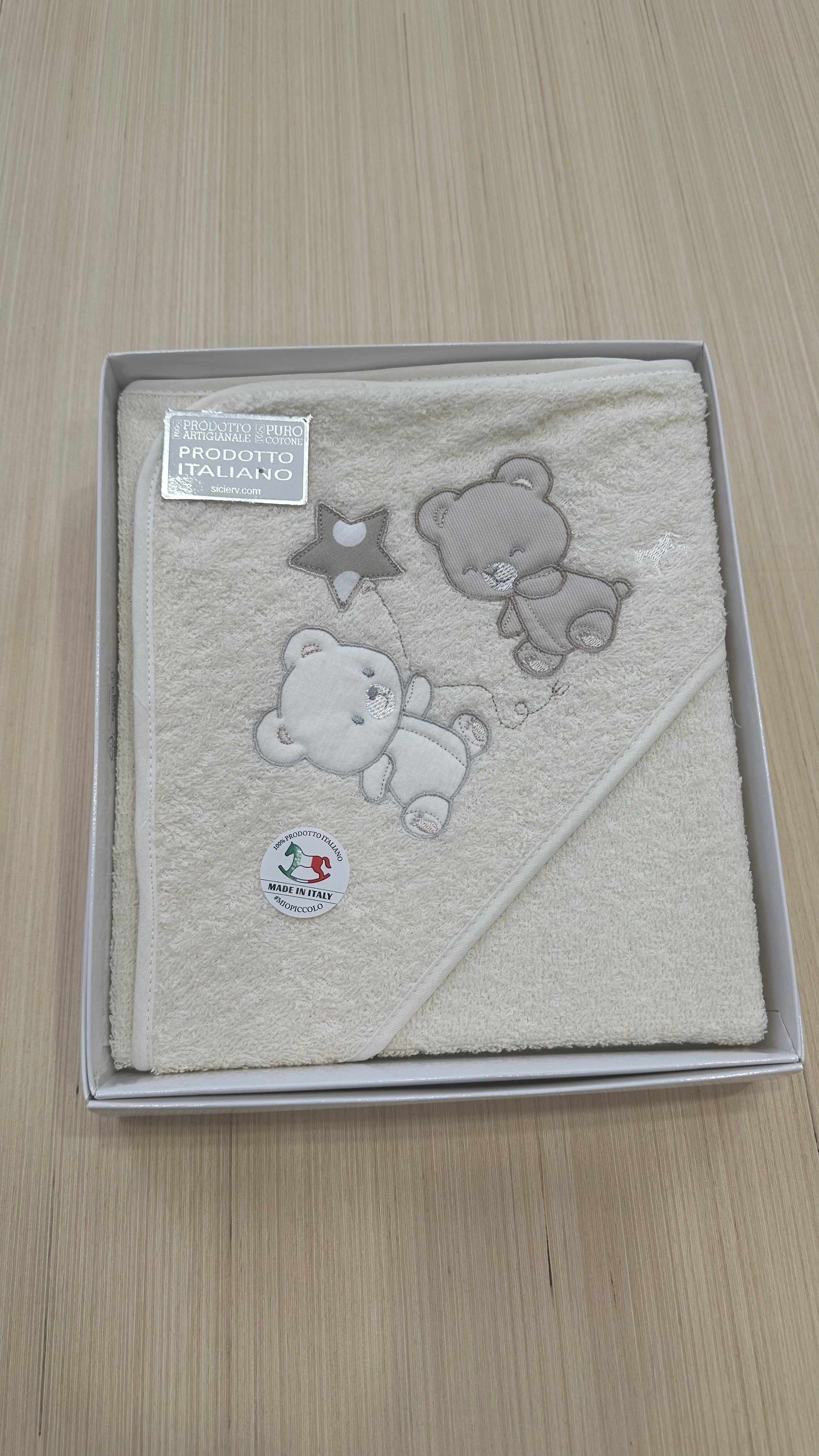 Accappatoio TRIANGOLO ORSO MIO - BEIGE