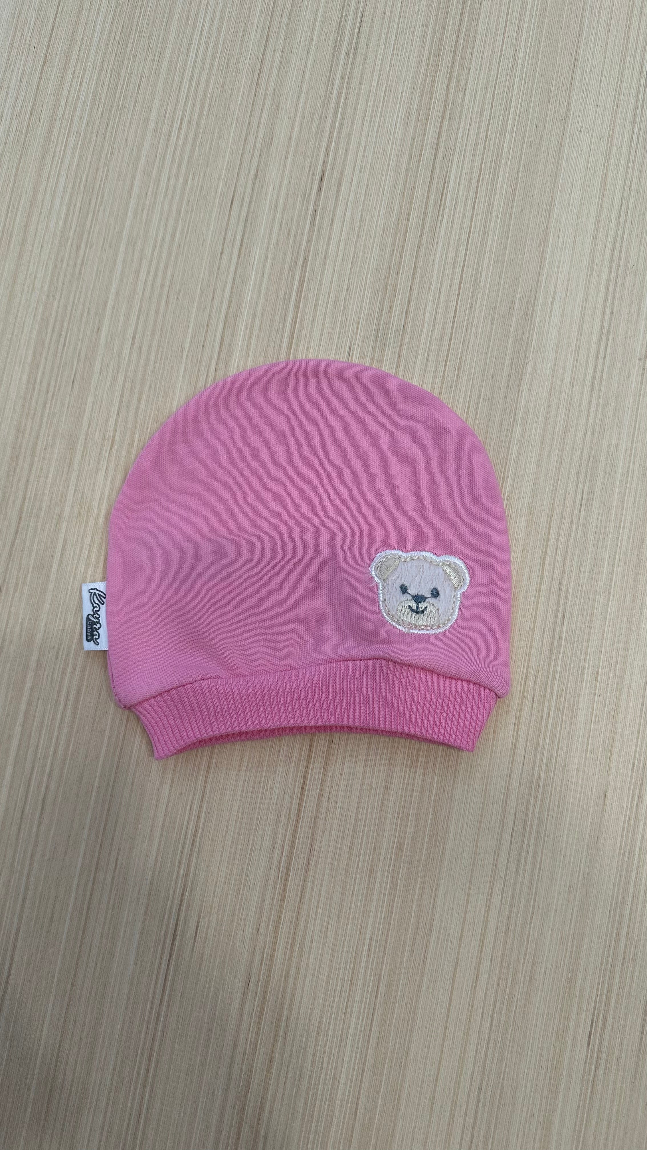 Cappellino NEONATA/O ORSO - ROSA