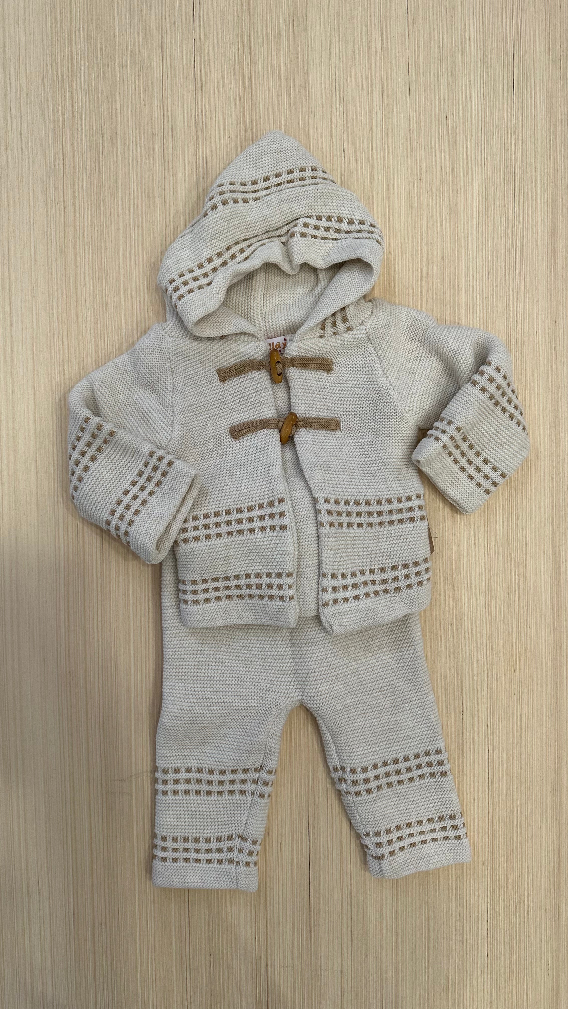 Coordinato 2PZ CON CHIUSURA ALAMARO 0-3M - BEIGE