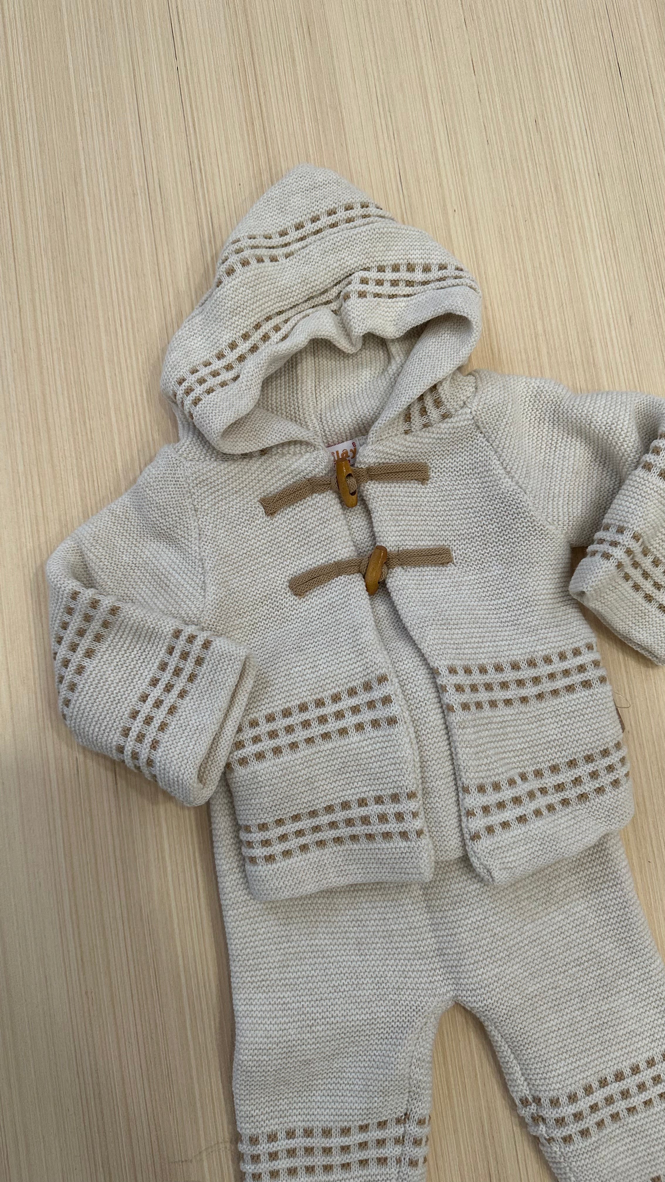 Coordinato 2PZ CON CHIUSURA ALAMARO 0-3M - BEIGE