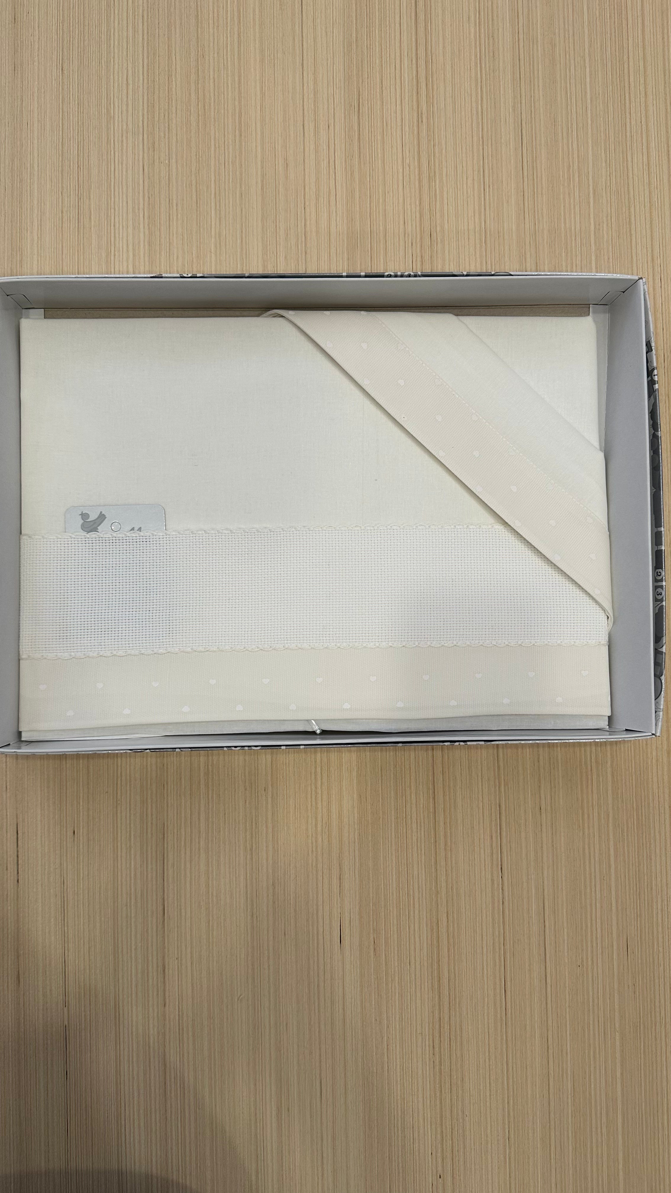 Lenzuola CARROZZINA DA RICAMO 90x120 - PANNA