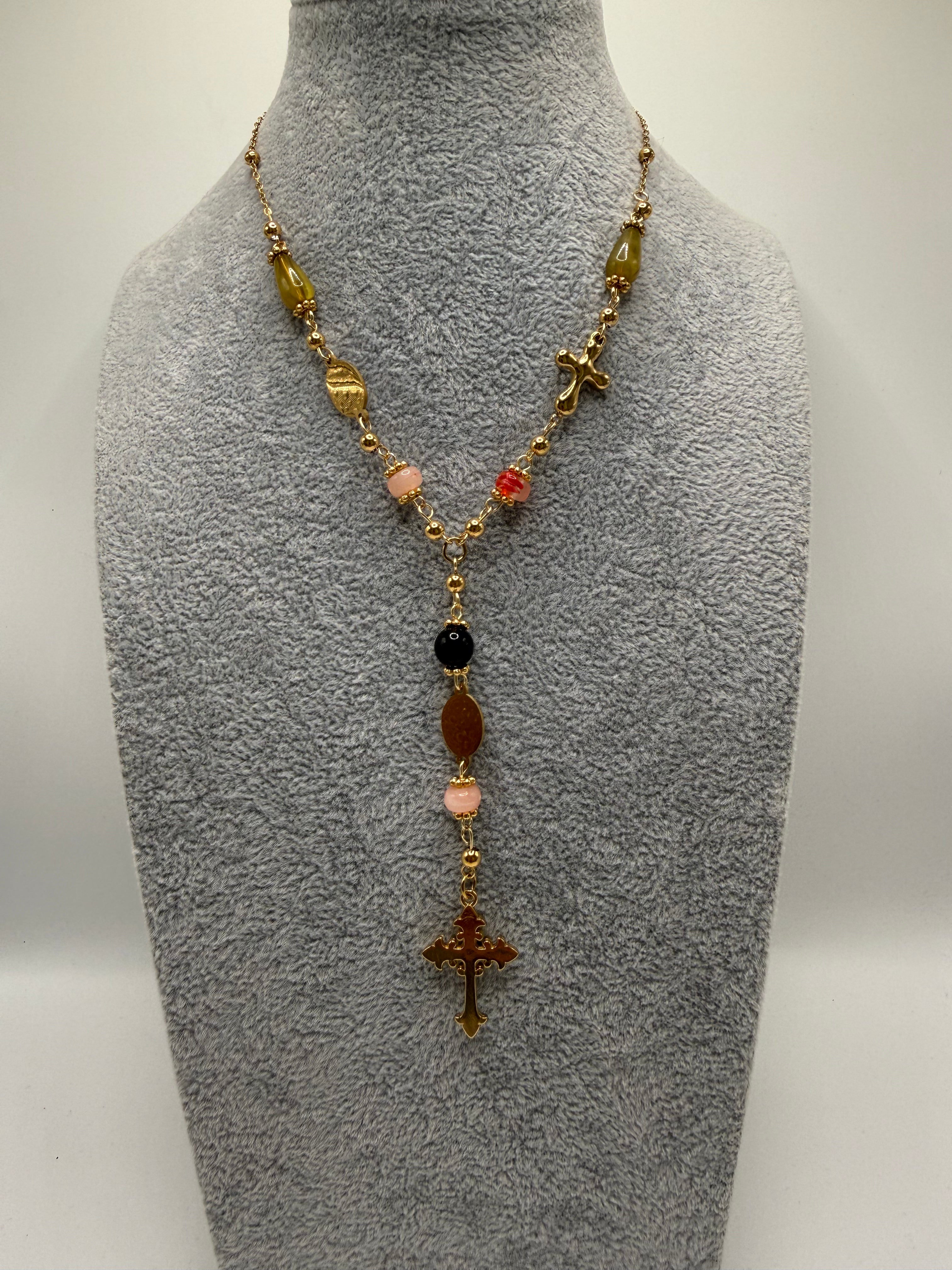 Collana CROCE PIETRE - ORO