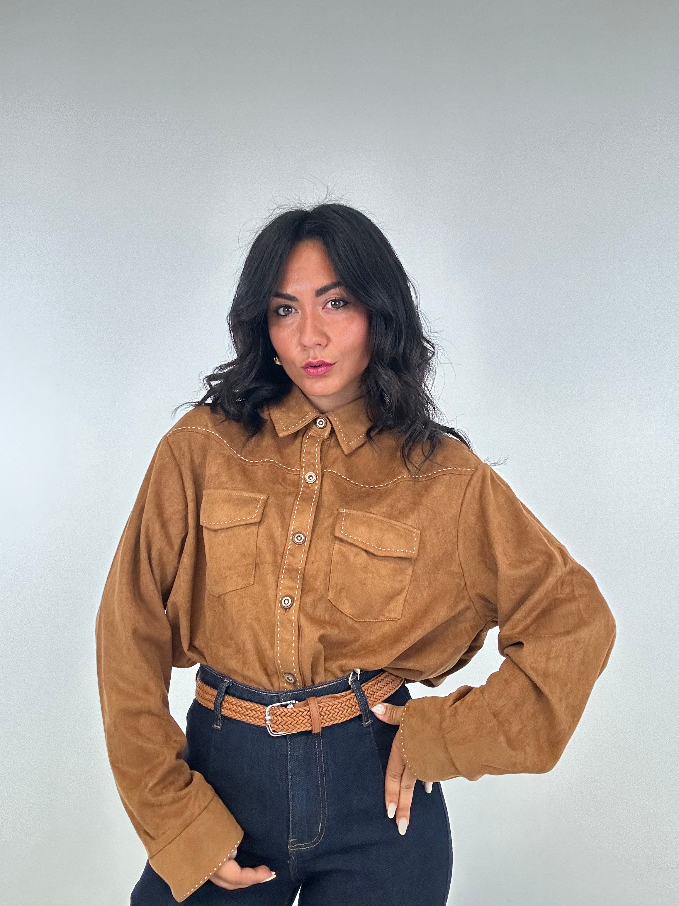Camicia IN CAMOSCIO - CAMMELLO