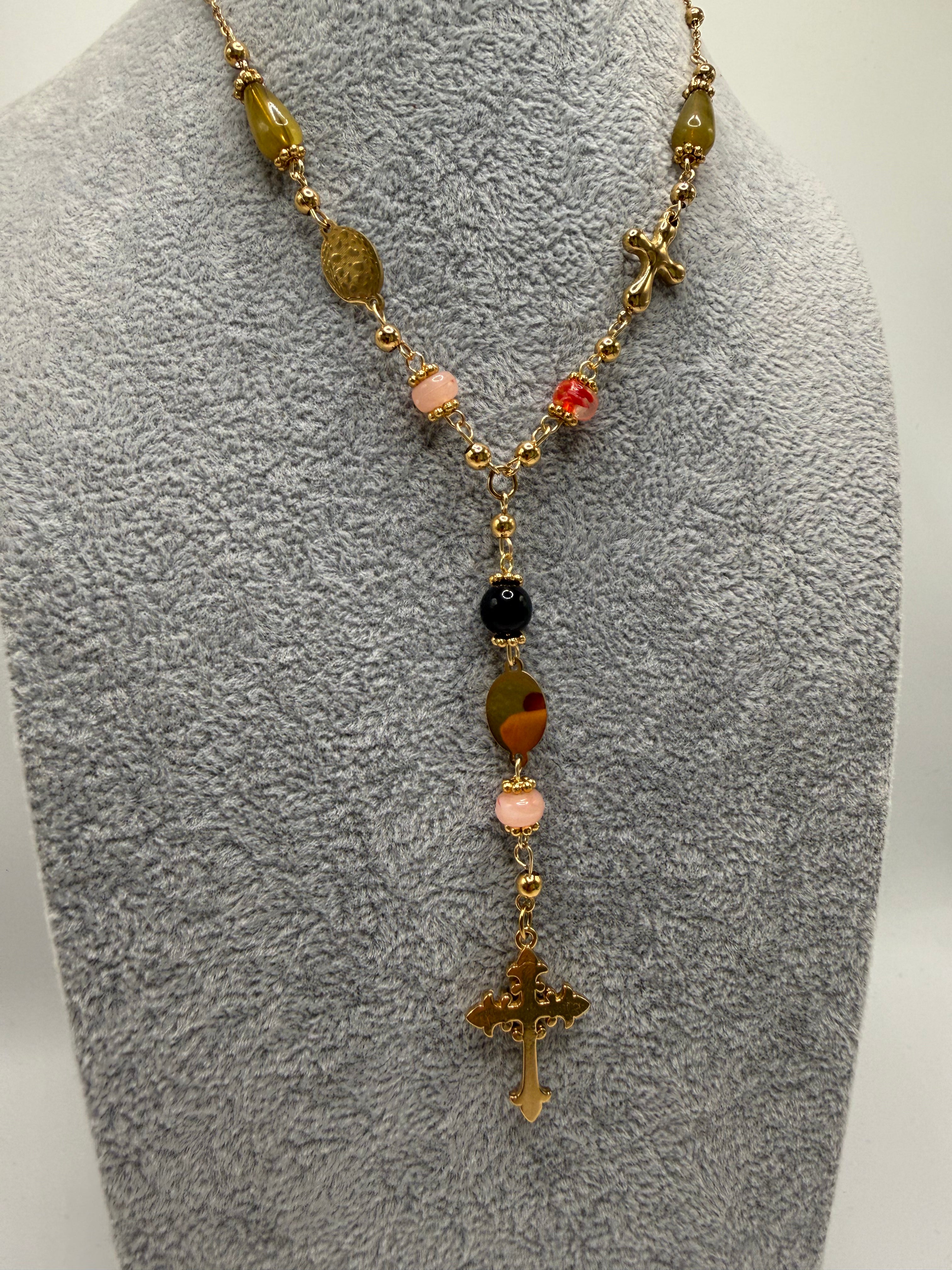 Collana CROCE PIETRE - ORO