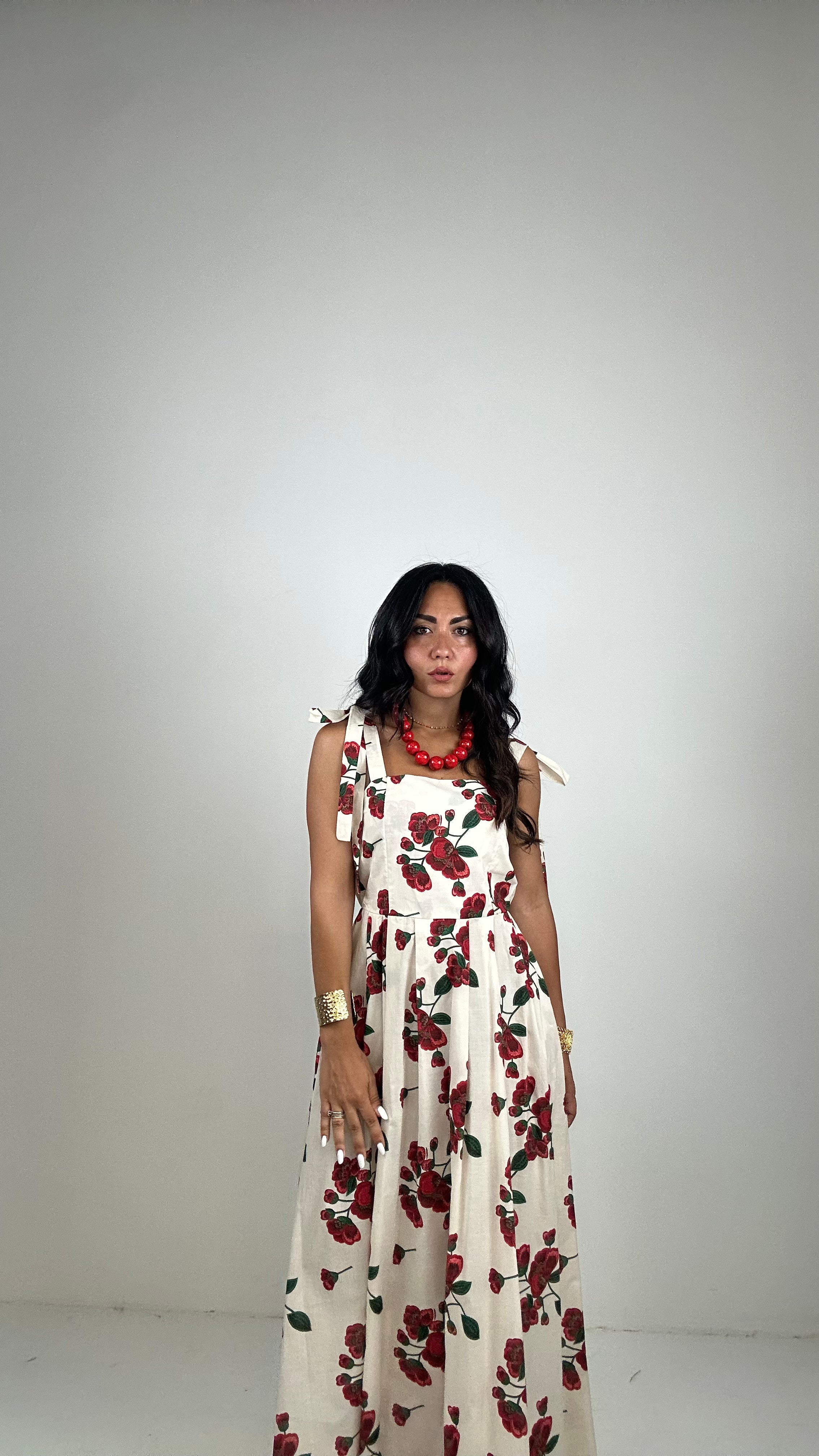 Vestito MARY CON FIOCCHETTI - BIANCO