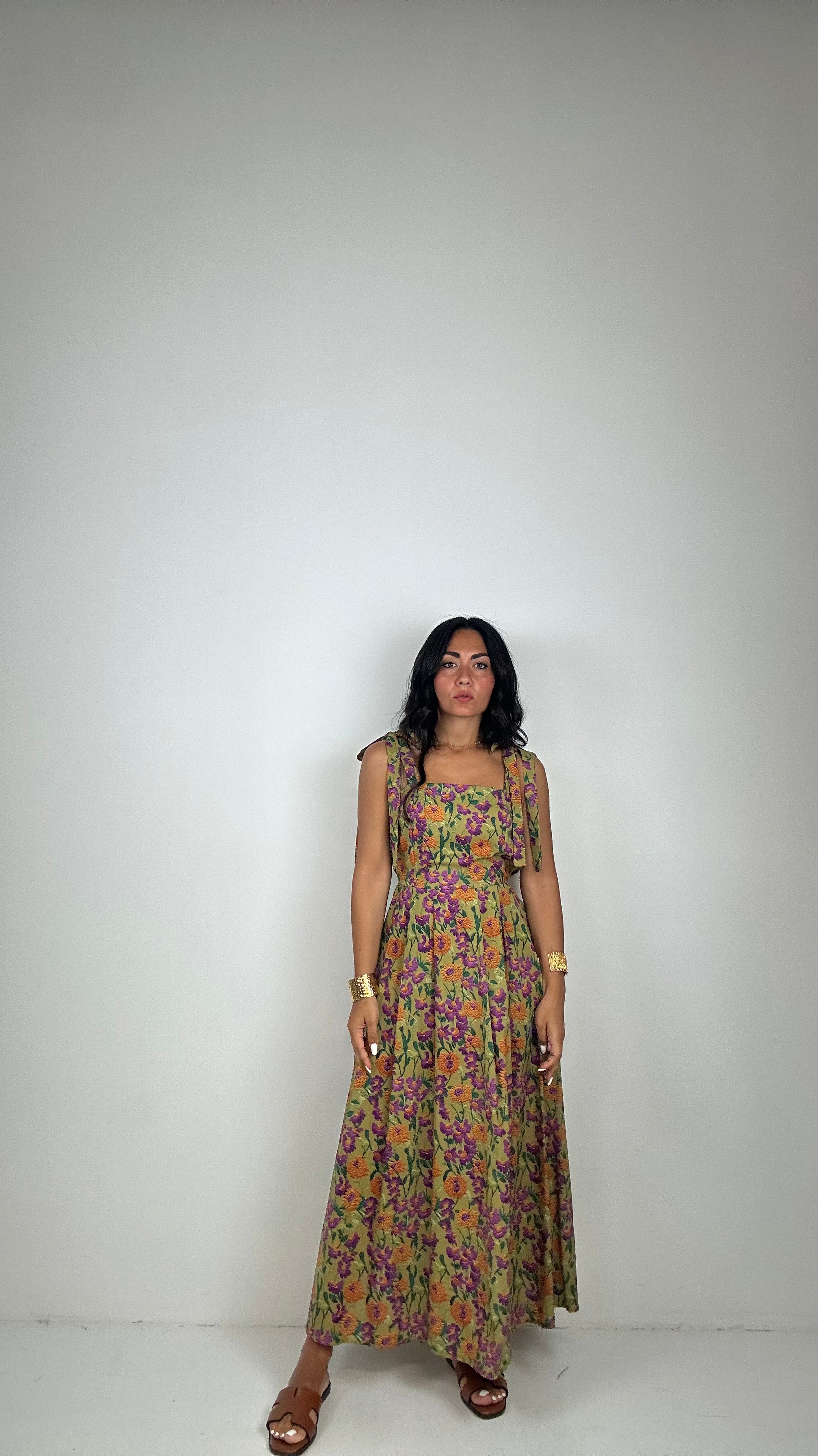 Vestito MARY CON FIOCCHETTI - VERDE