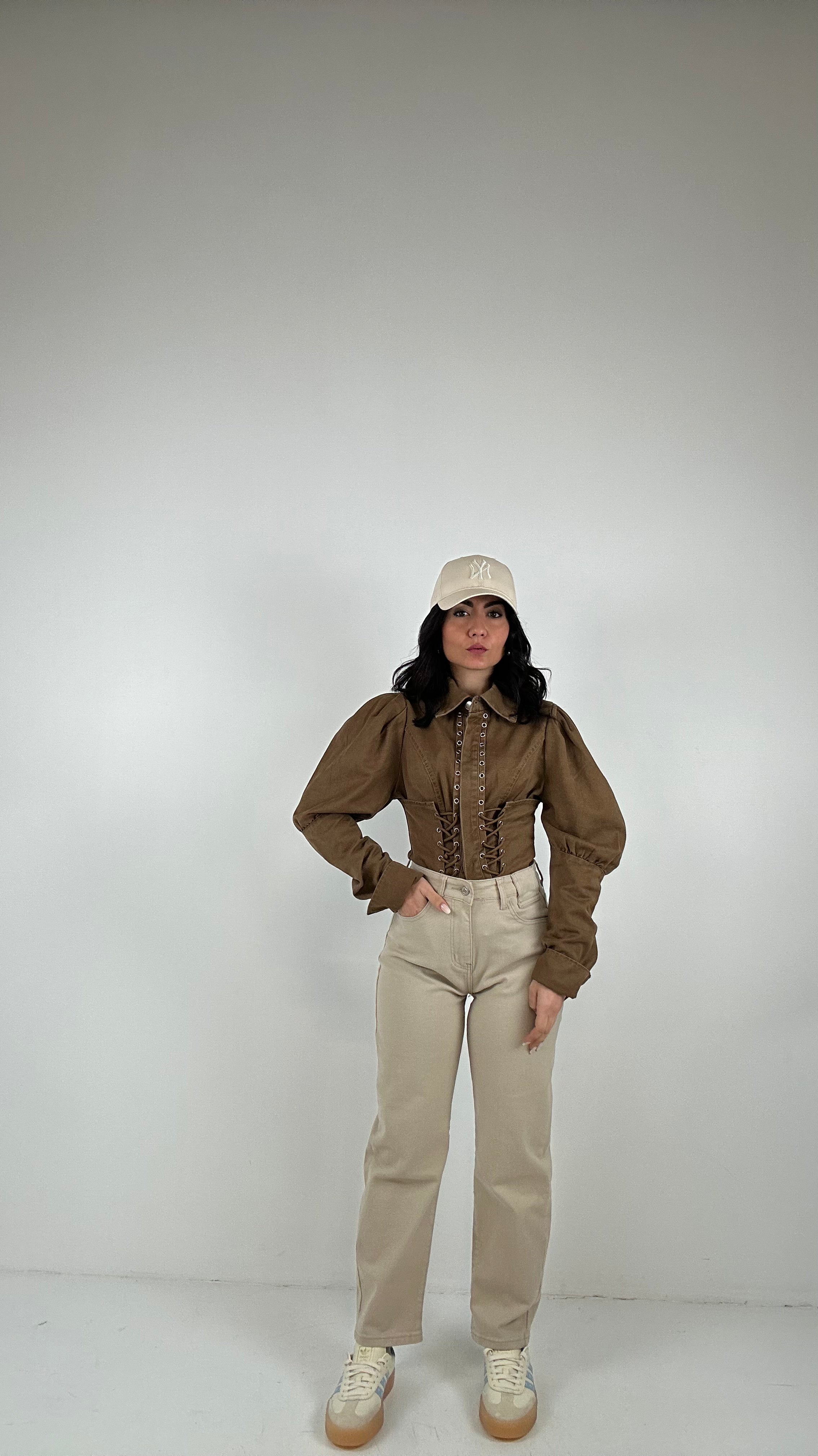 Jeans MOM FIT SAFARI - BEIGE