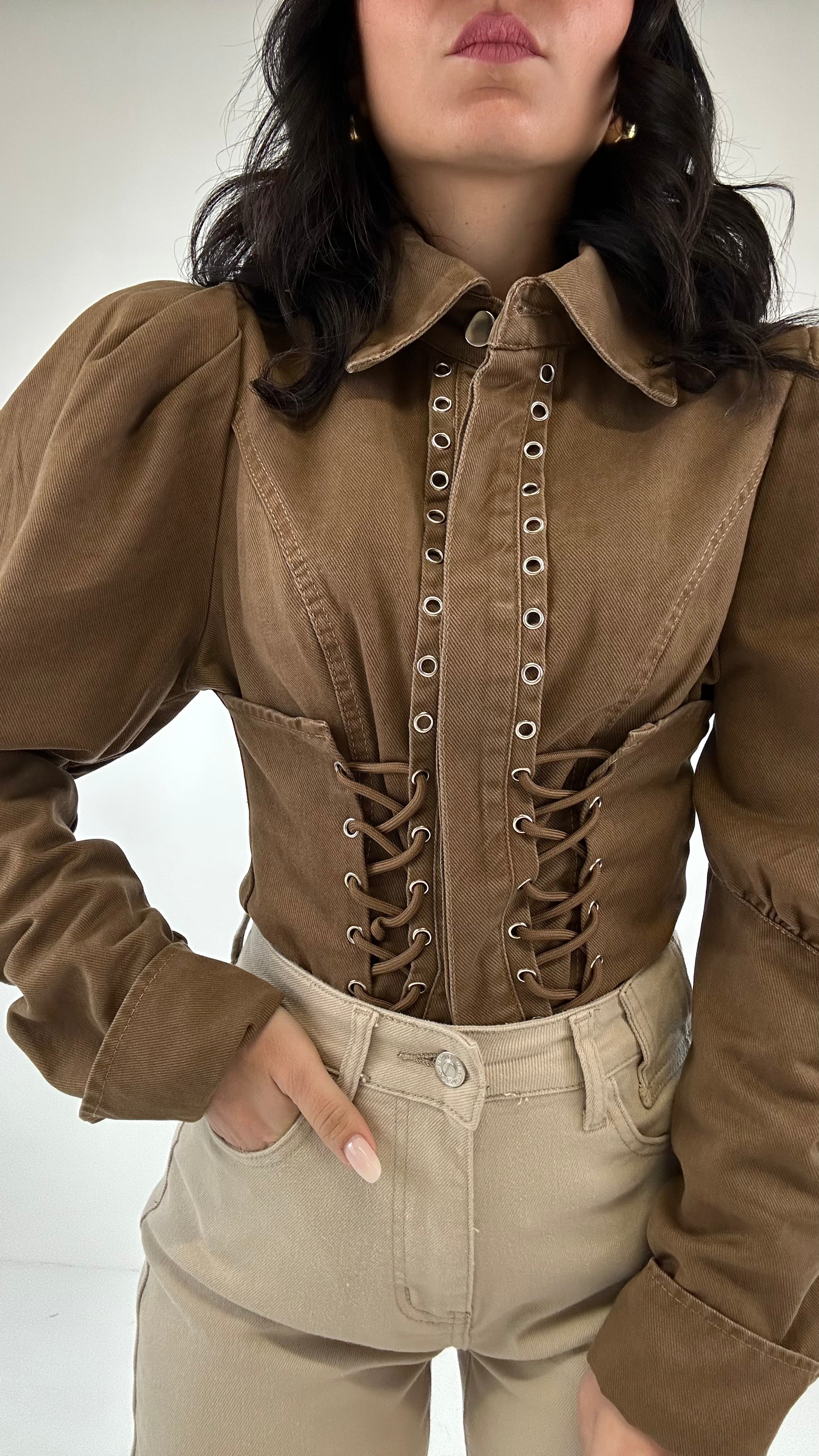 Giubbino INTRECCIO - MARRONE