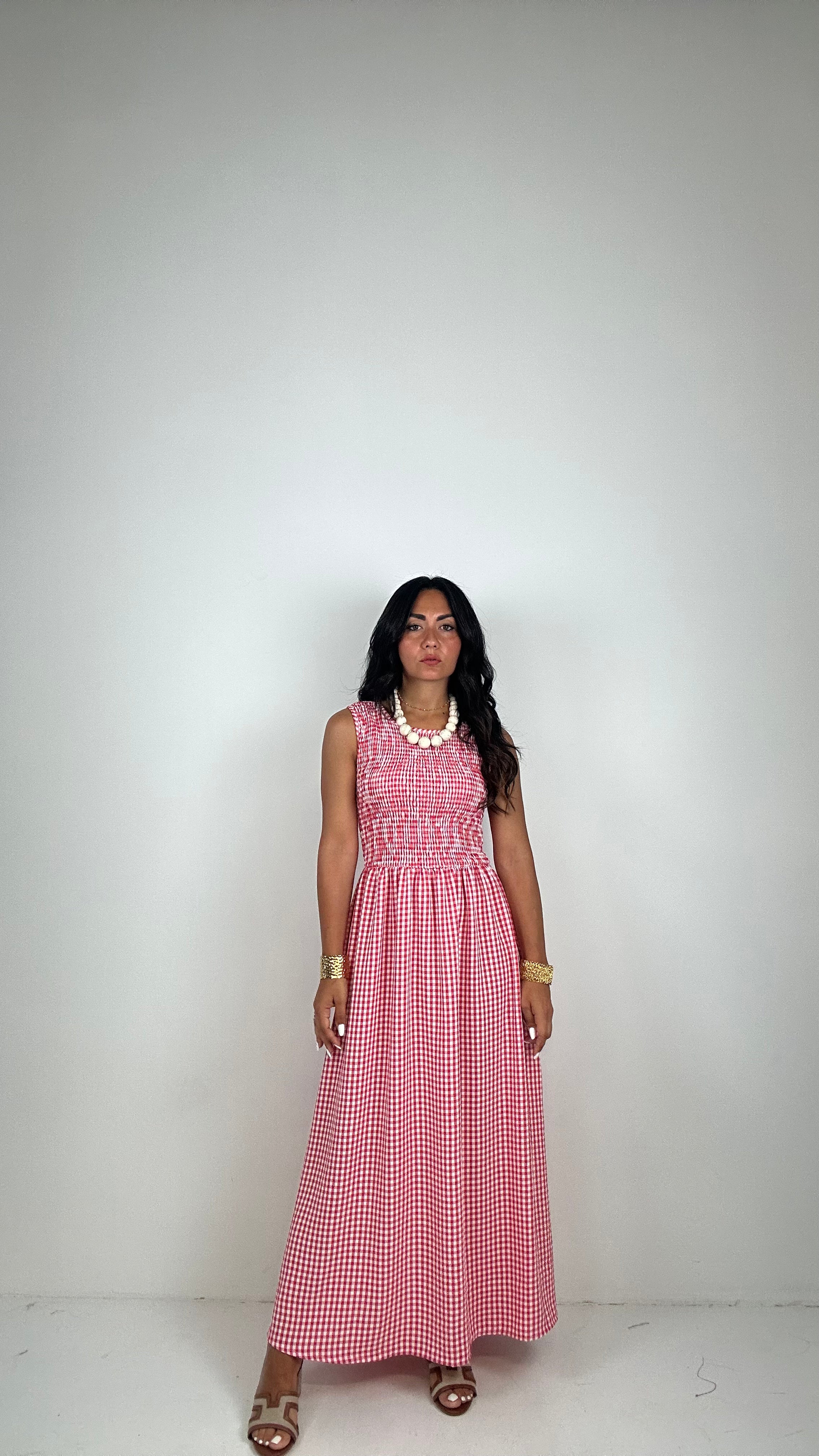 Vestito QUADRETTINI - ROSSO