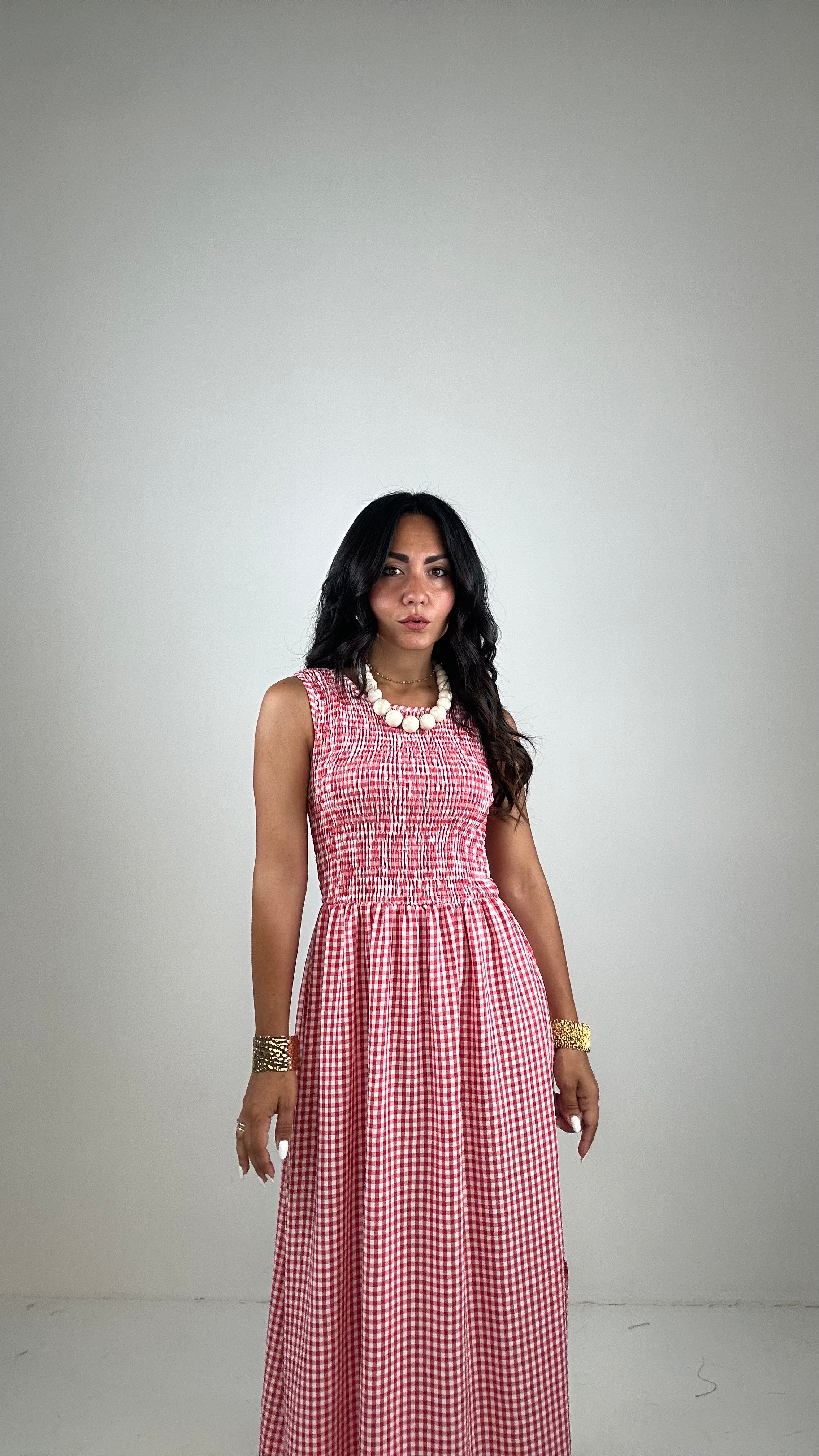 Vestito QUADRETTINI - ROSSO