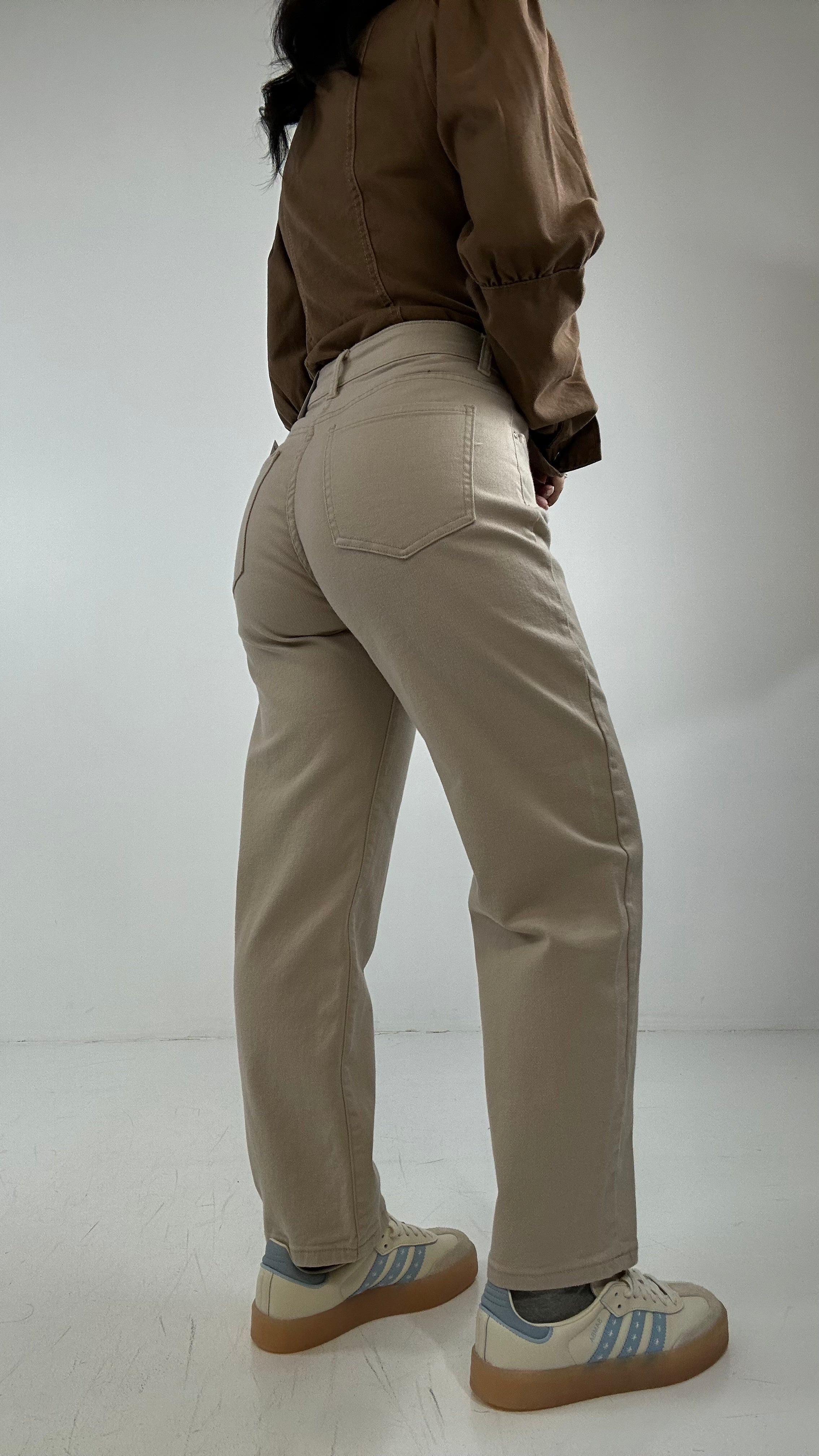 Jeans MOM FIT SAFARI - BEIGE