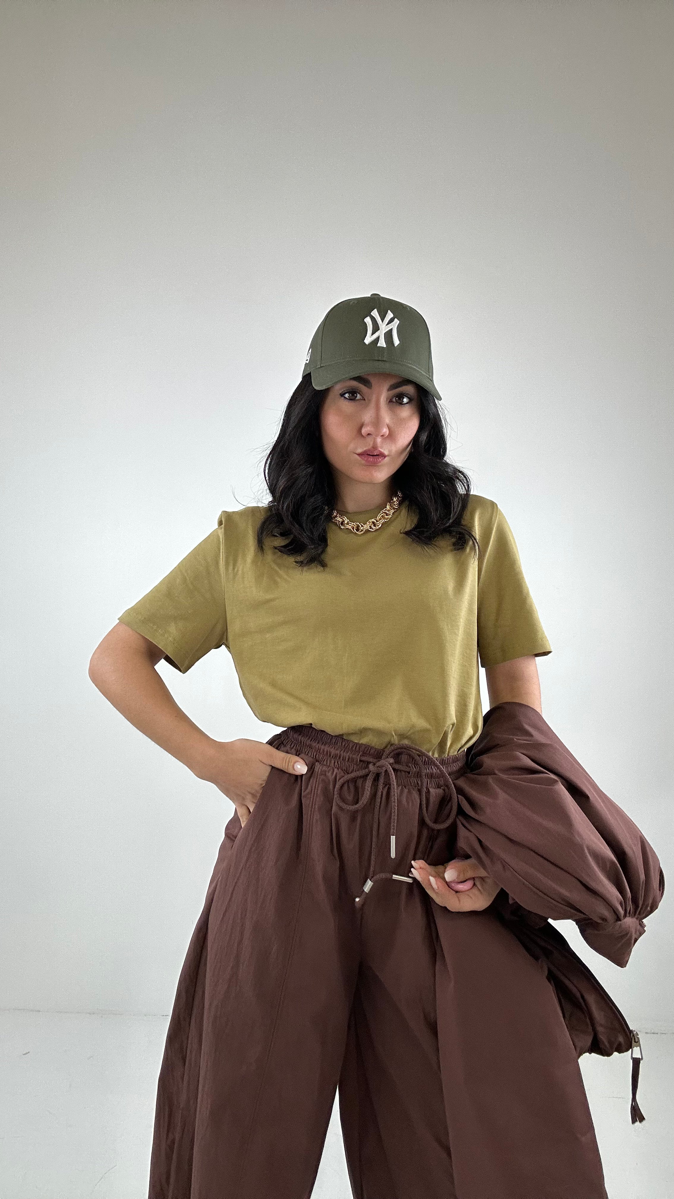 T-shirt BASIC LUMINA - VERDE MILITARE