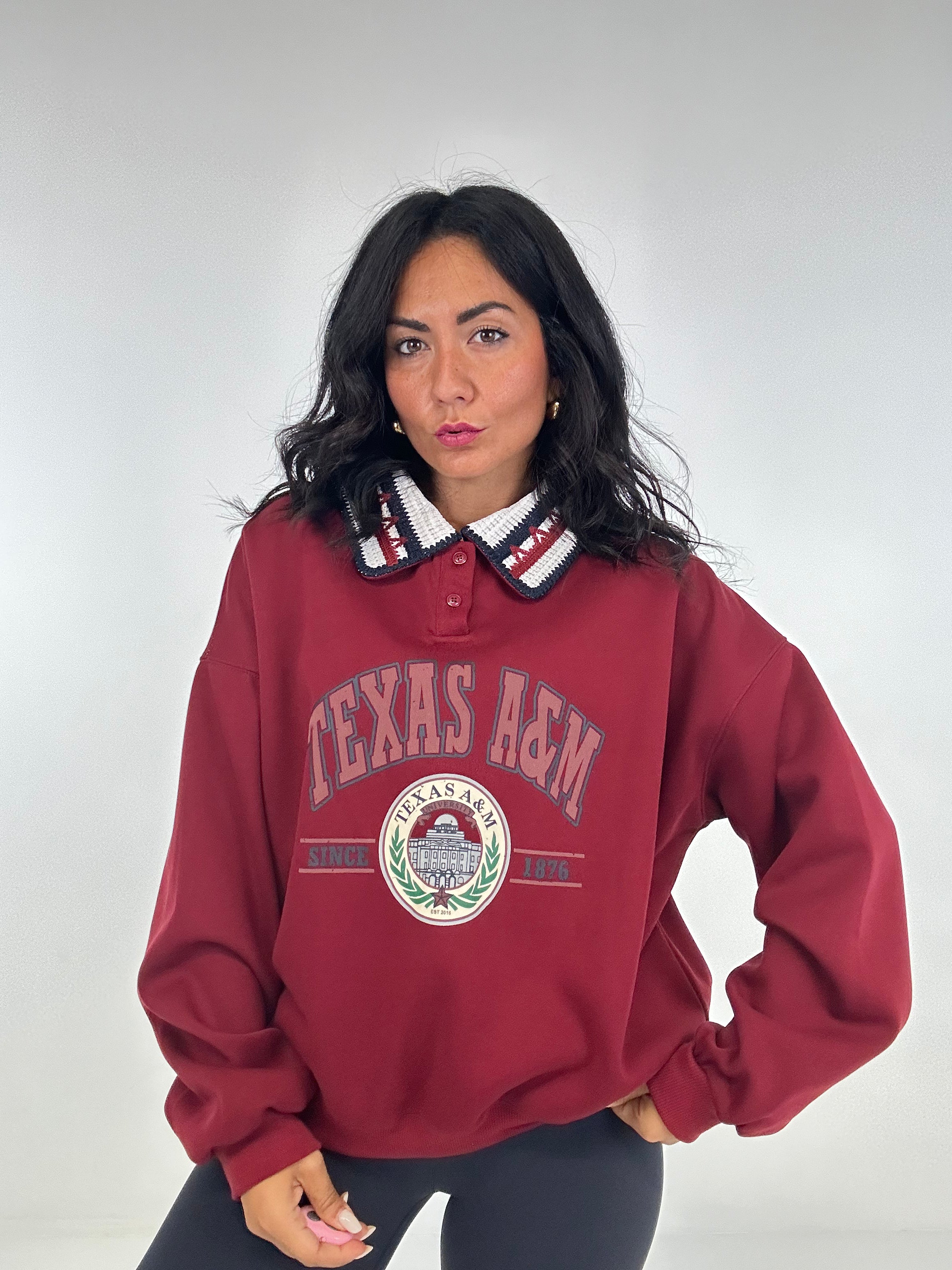Felpa TEXAS - BORDEAUX