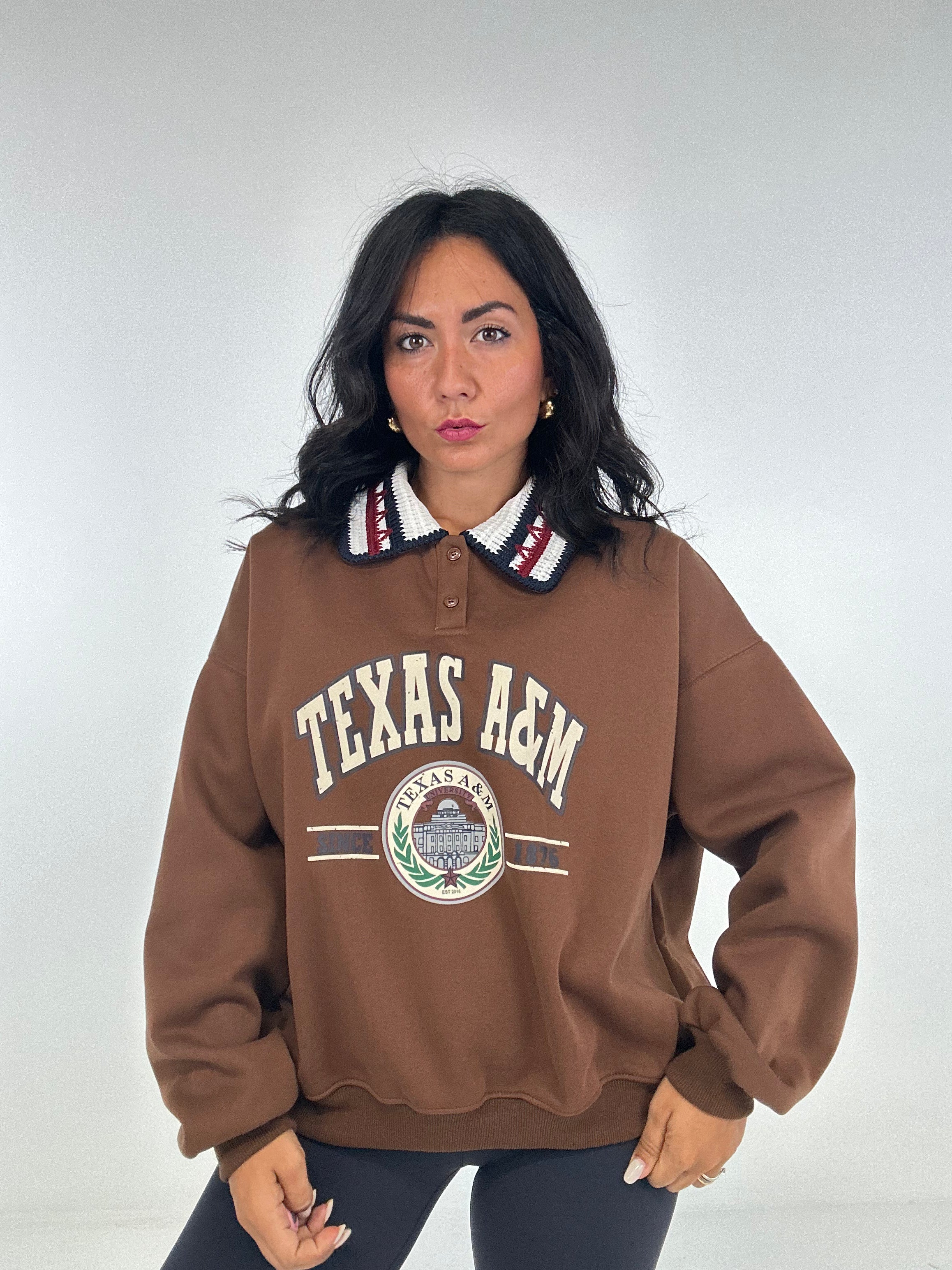 Felpa TEXAS - MARRONE