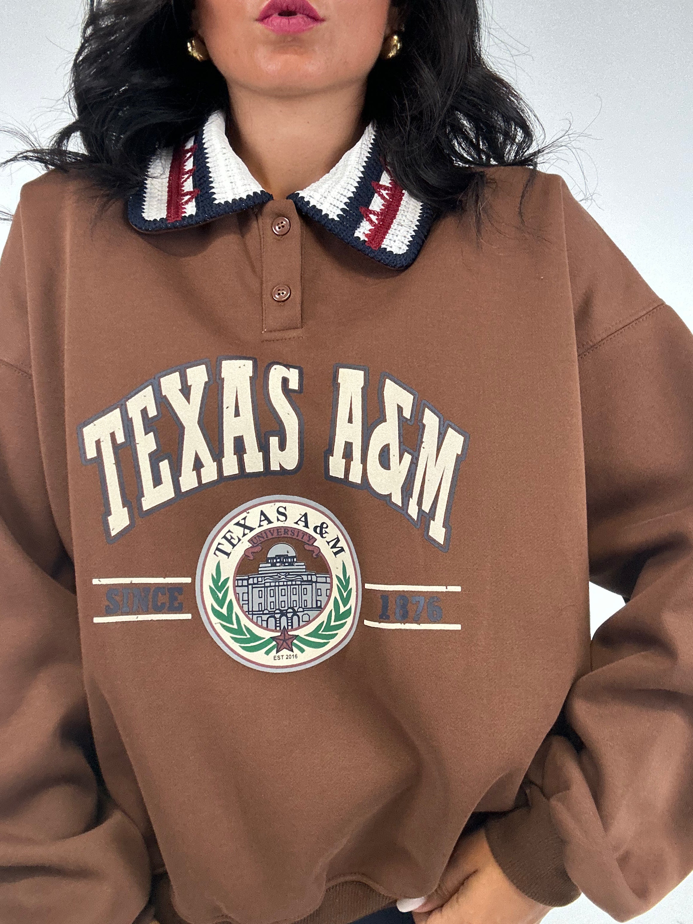 Felpa TEXAS - MARRONE