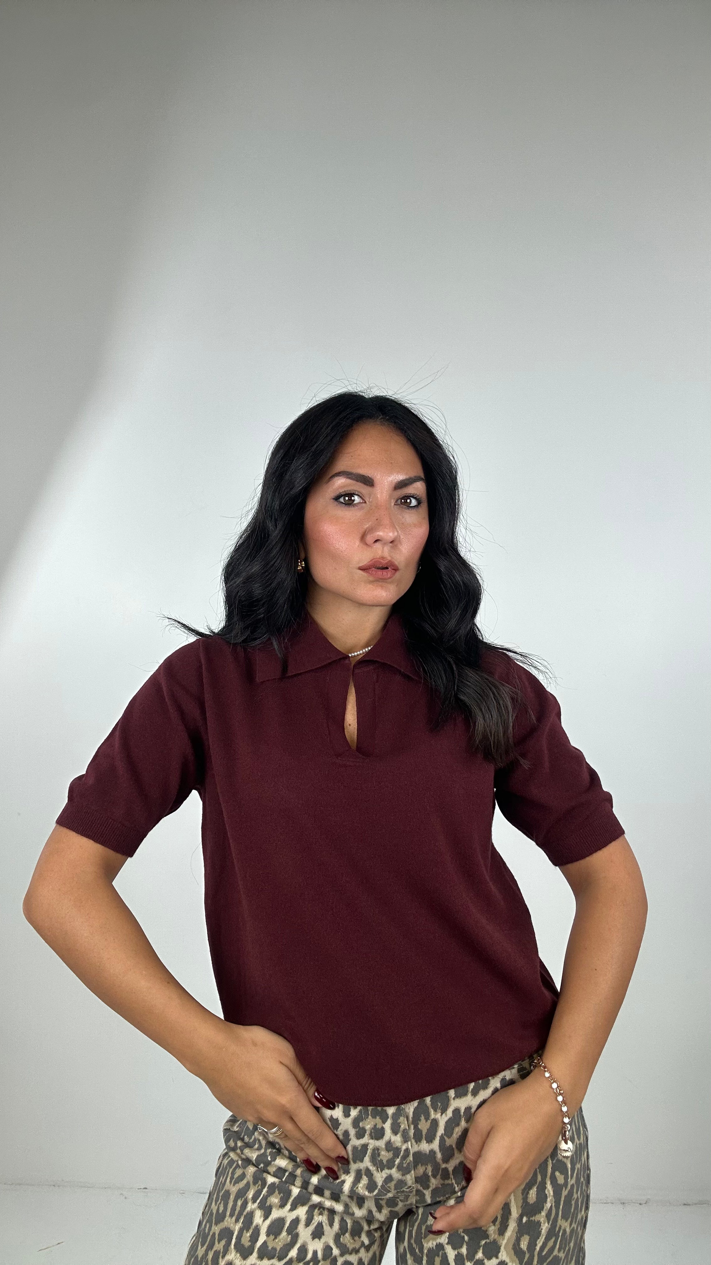 Polo MEZZA BASIC - BORDEAUX