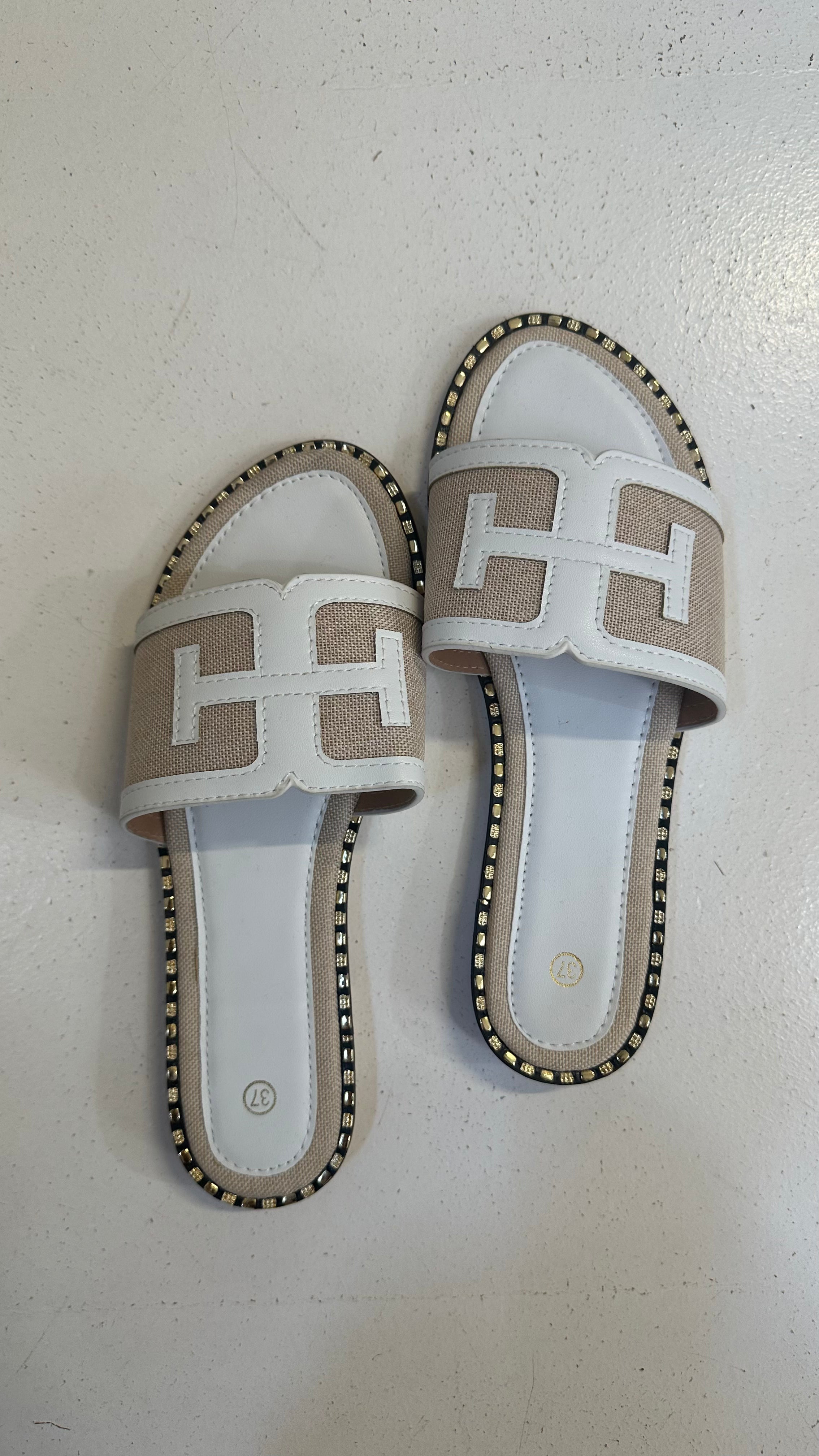 Ciabattina H PAGLIA - BIANCO