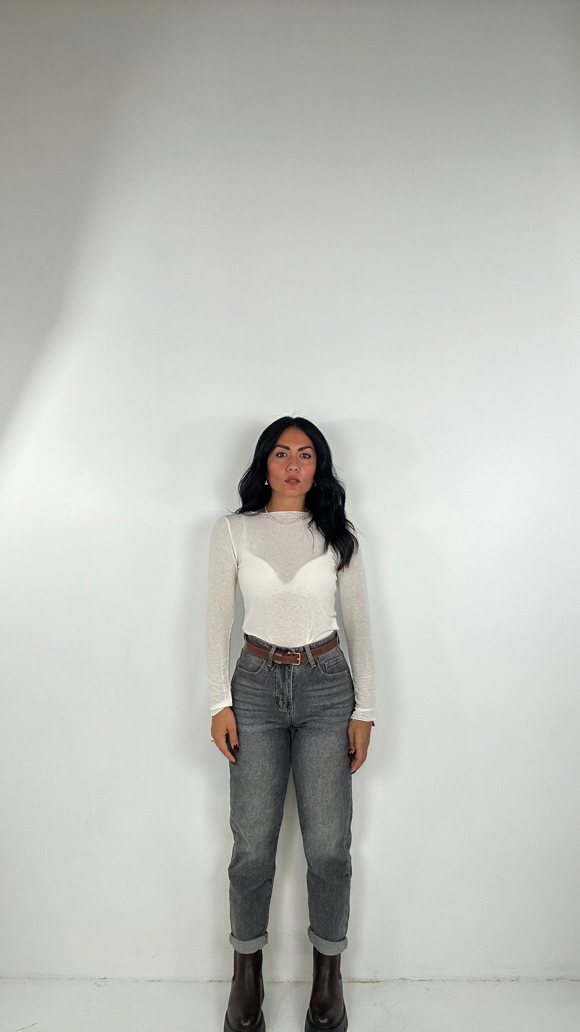 Jeans BOYFRIEND GREY - GRIGIO