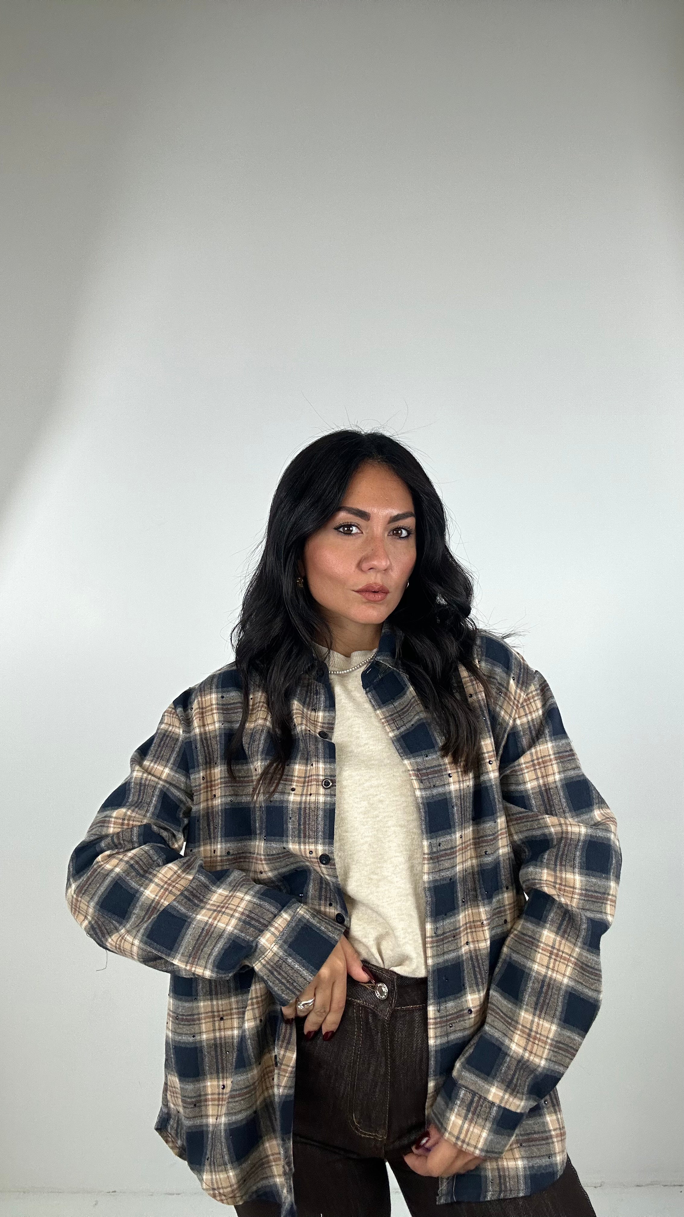 Camicia QUADRI E LUX - BLU
