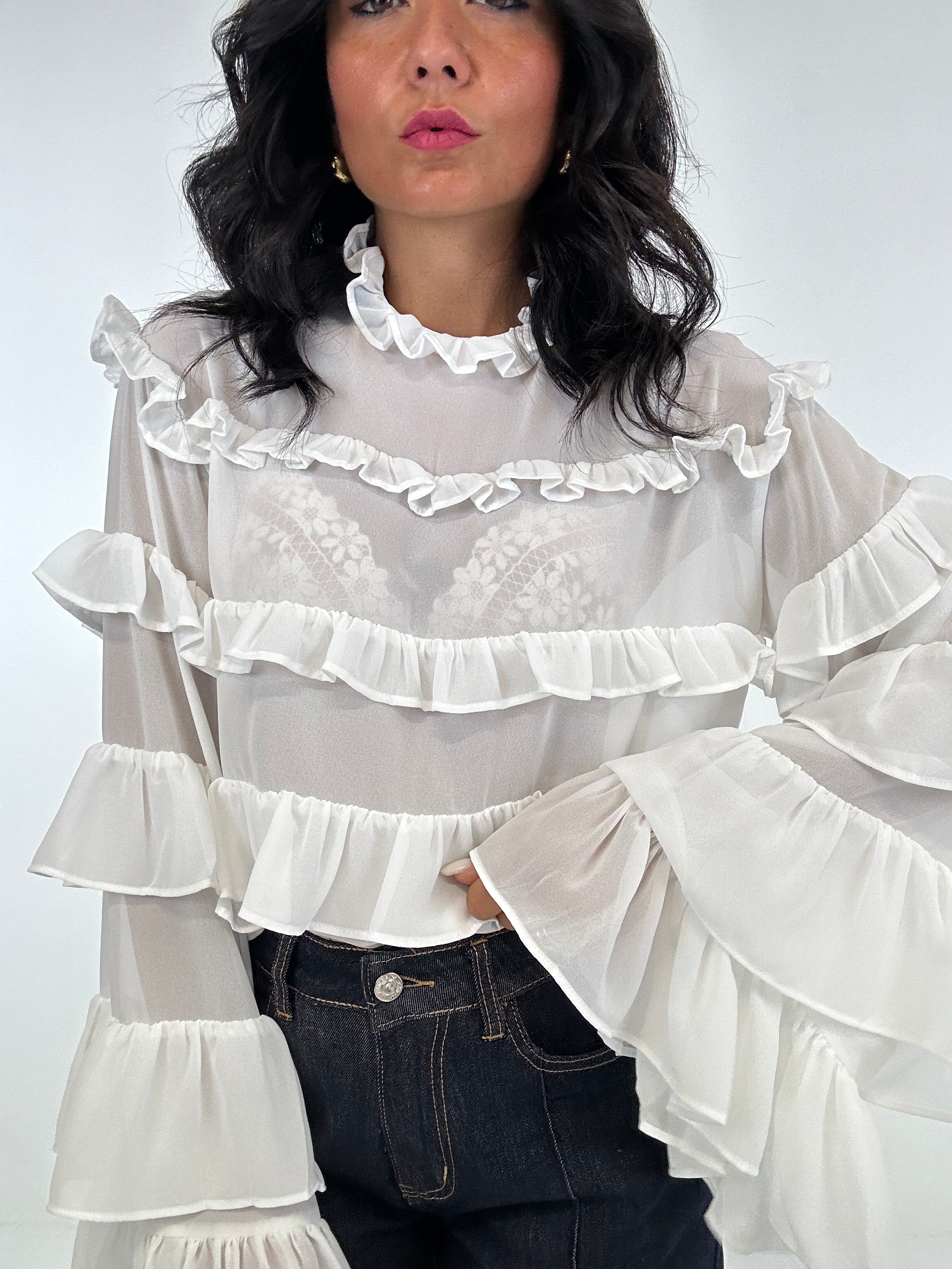 Blusa BALZE VOLANT - BIANCO