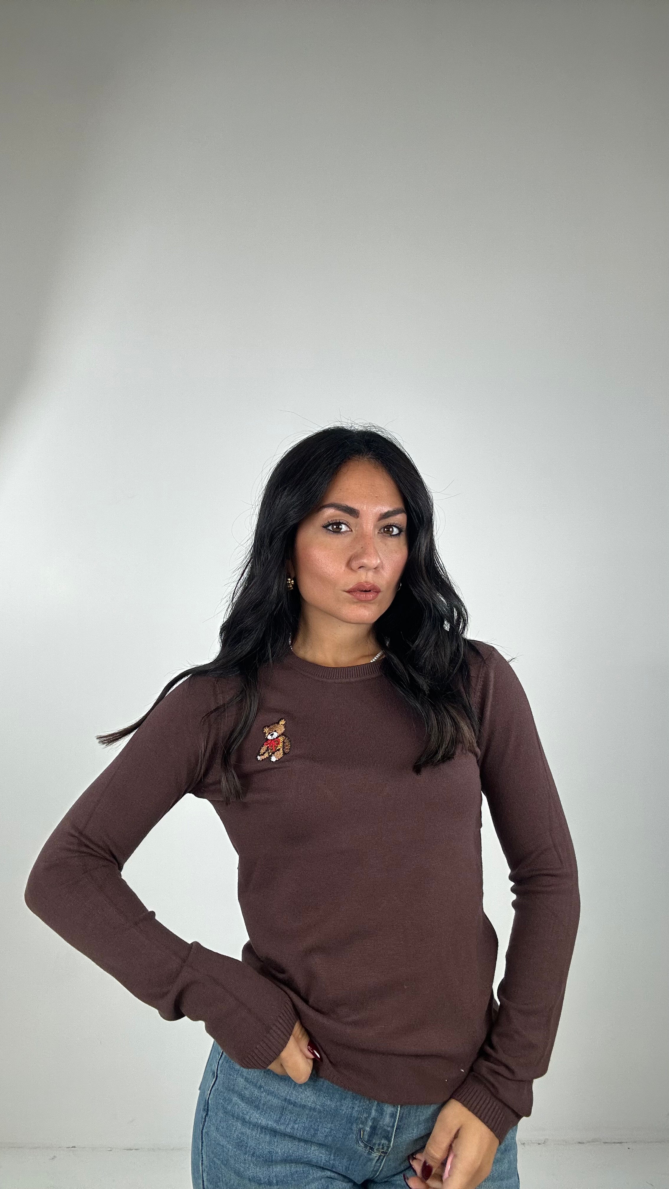 Pull ORSETTO SEDUTO - MARRONE