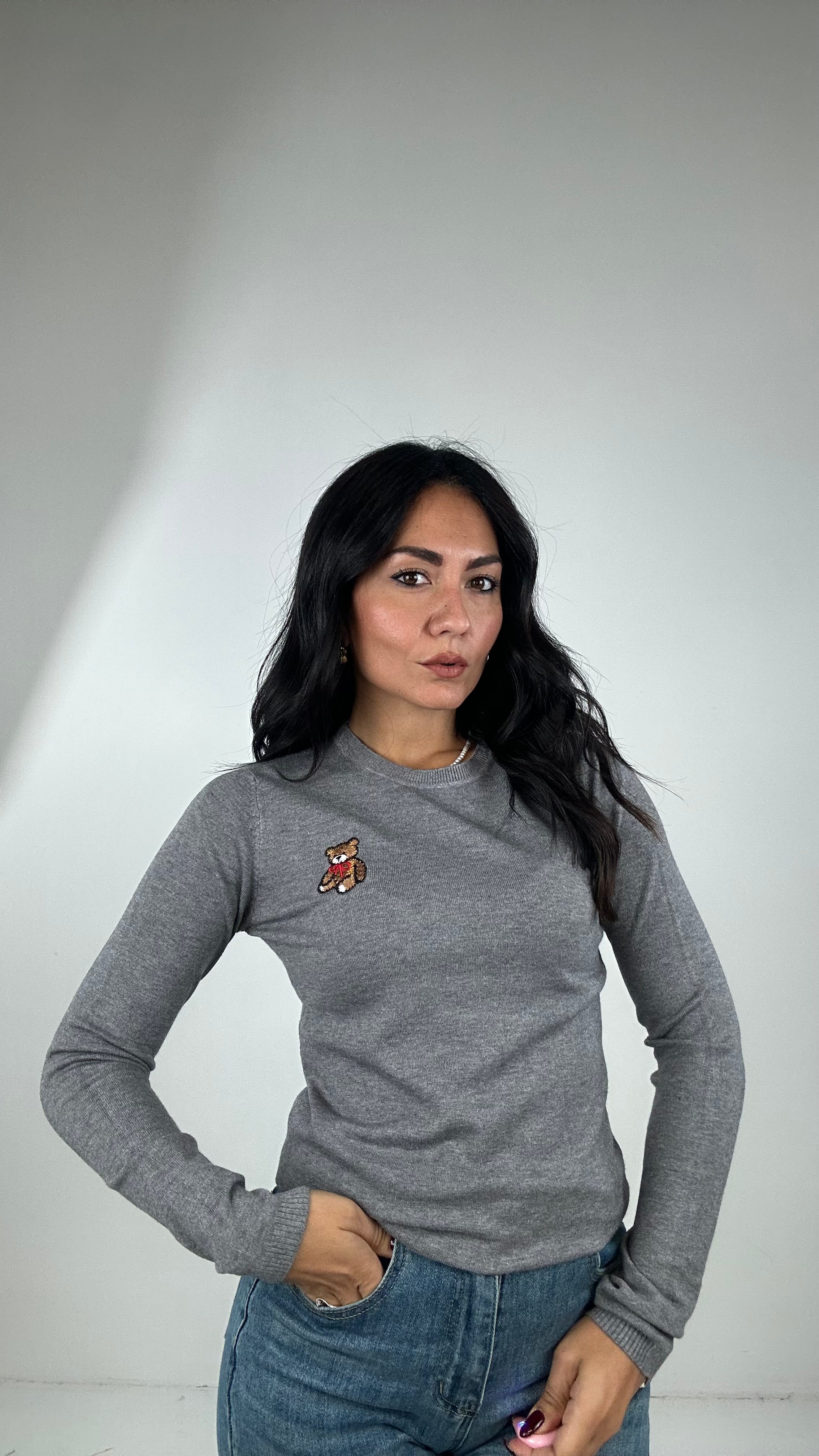 Pull ORSETTO SEDUTO - GRIGIO