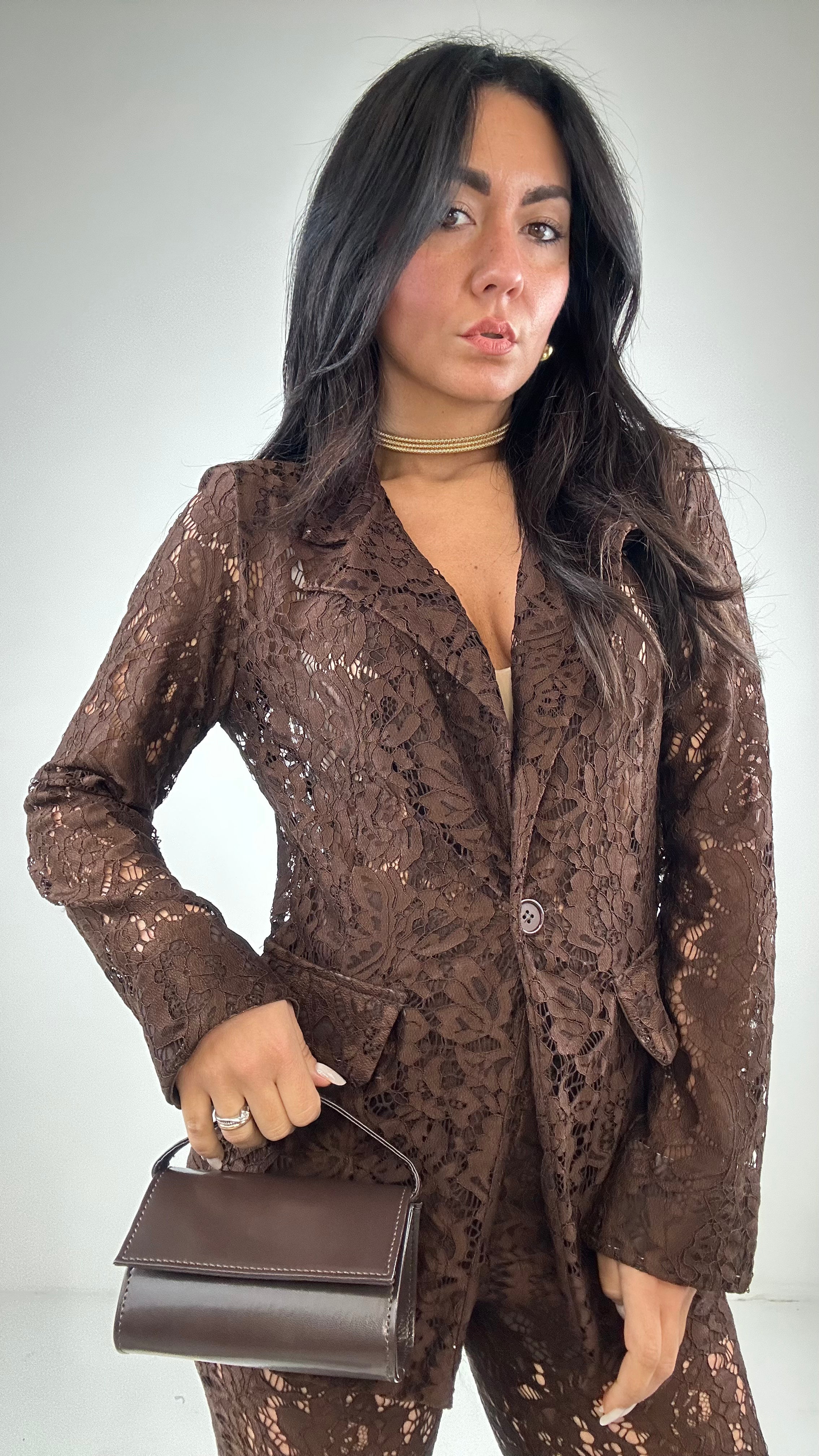 Tailleur PIZZO - MARRONE