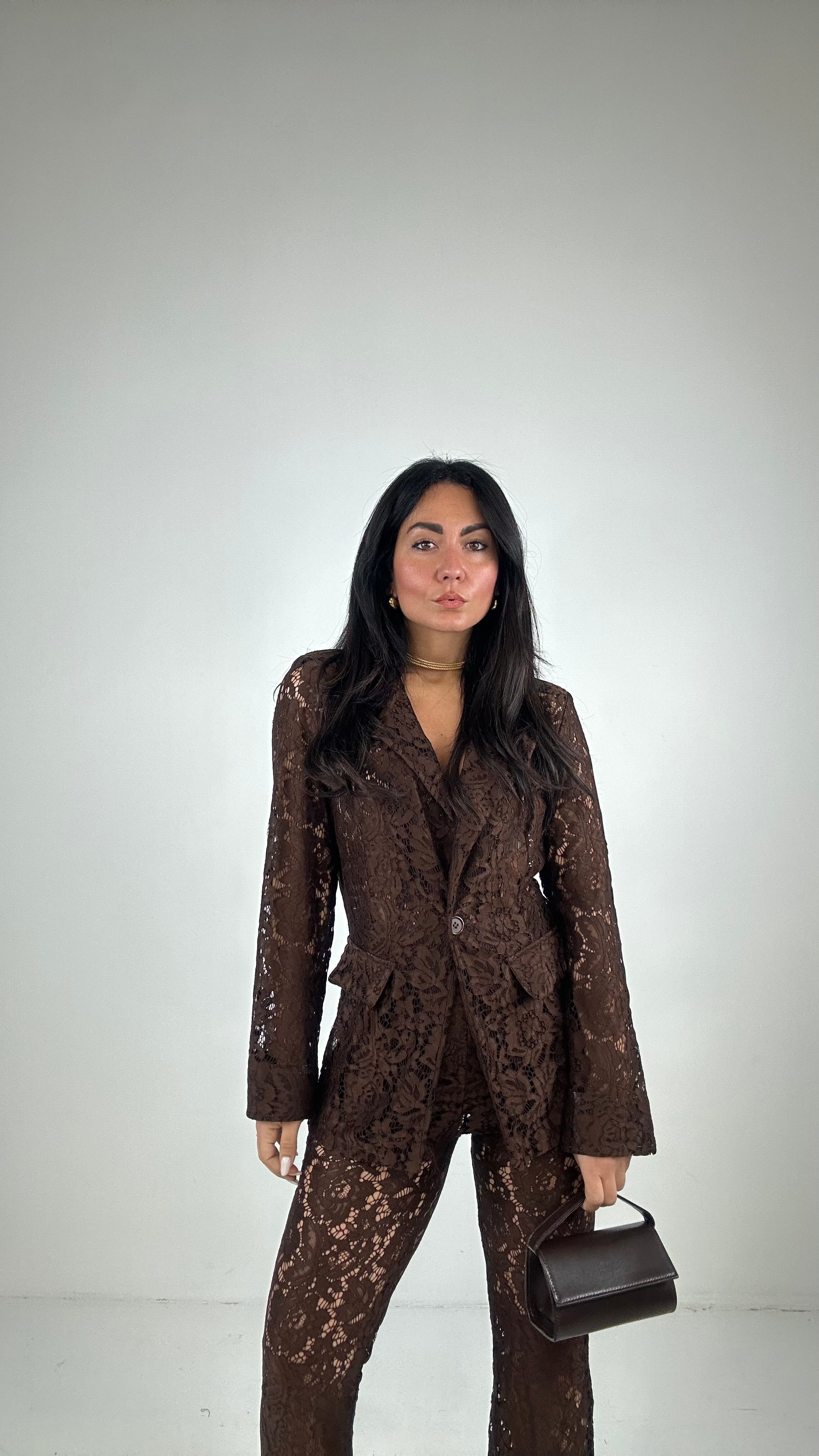 Tailleur PIZZO - MARRONE