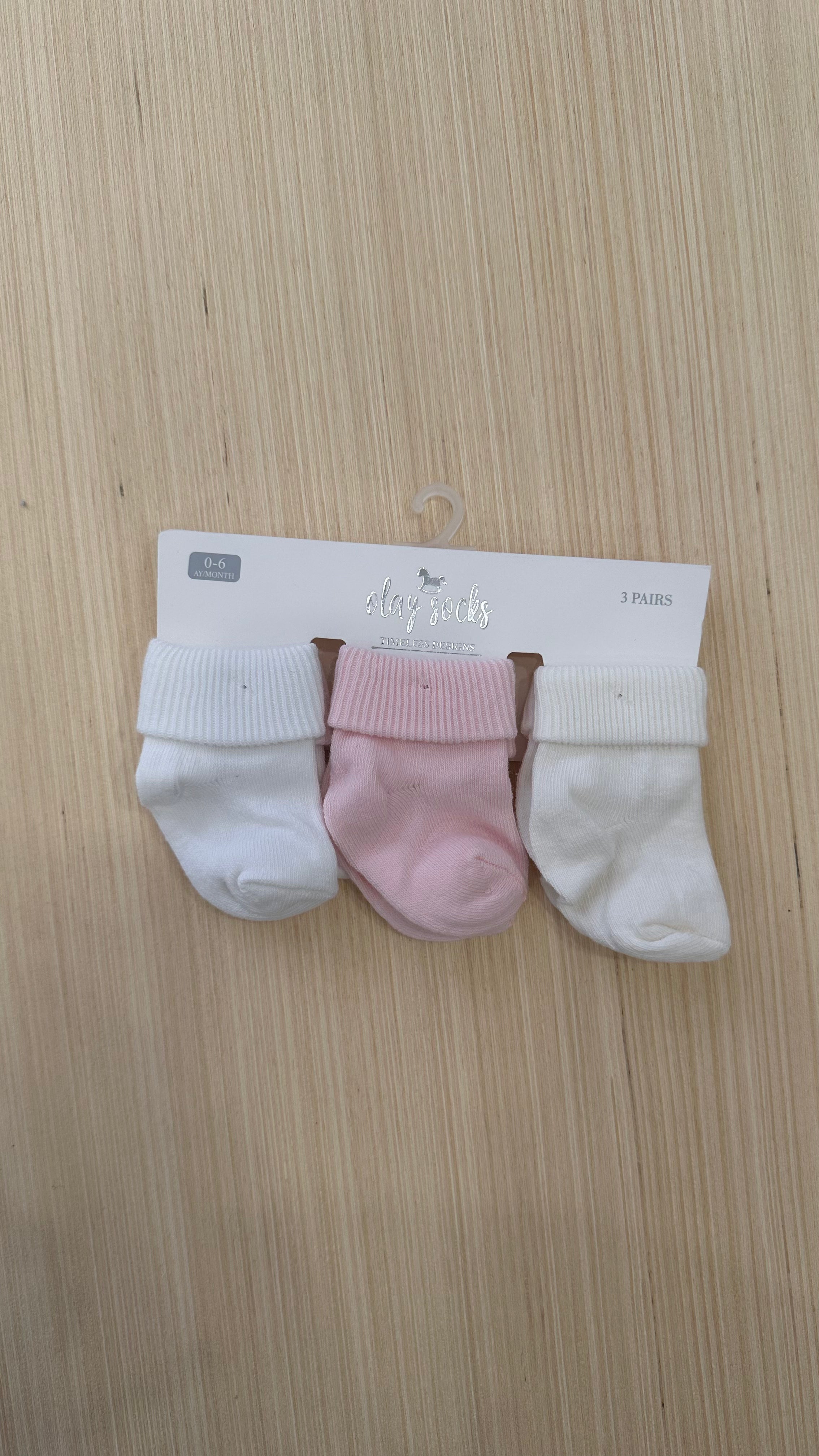 Tris DI CALZINI 0-6M - ROSA