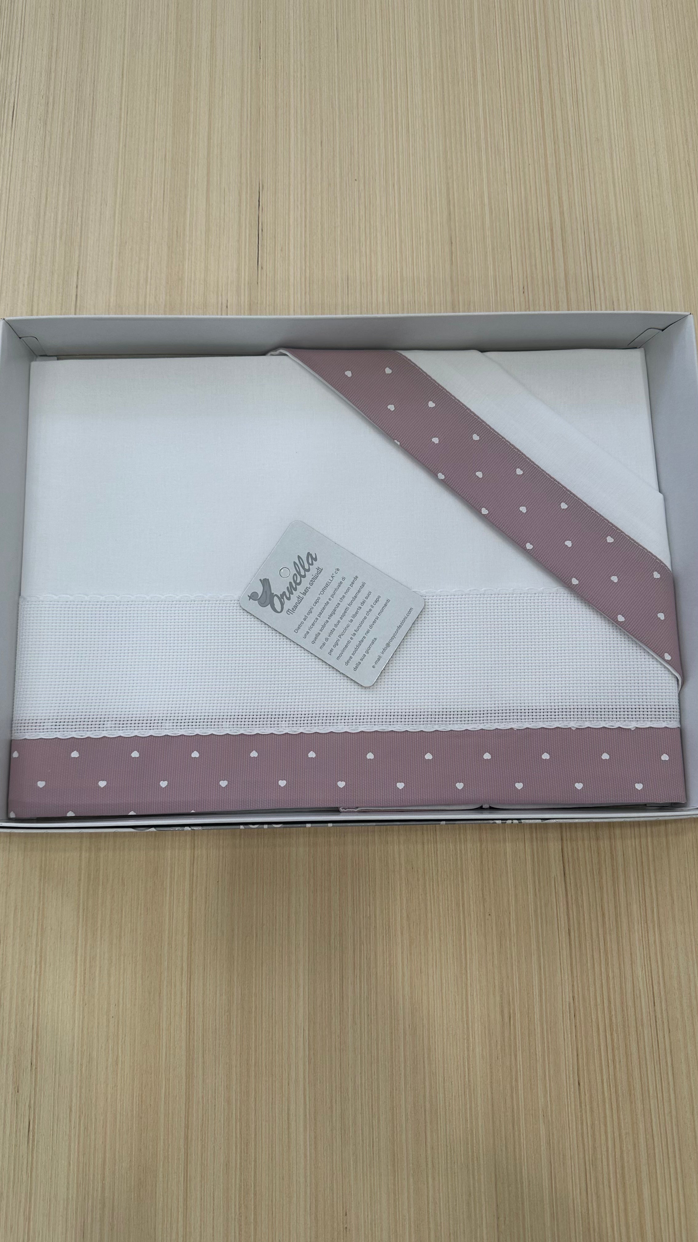 Lenzuola CARROZZINA DA RICAMO 90x120 - ROSA