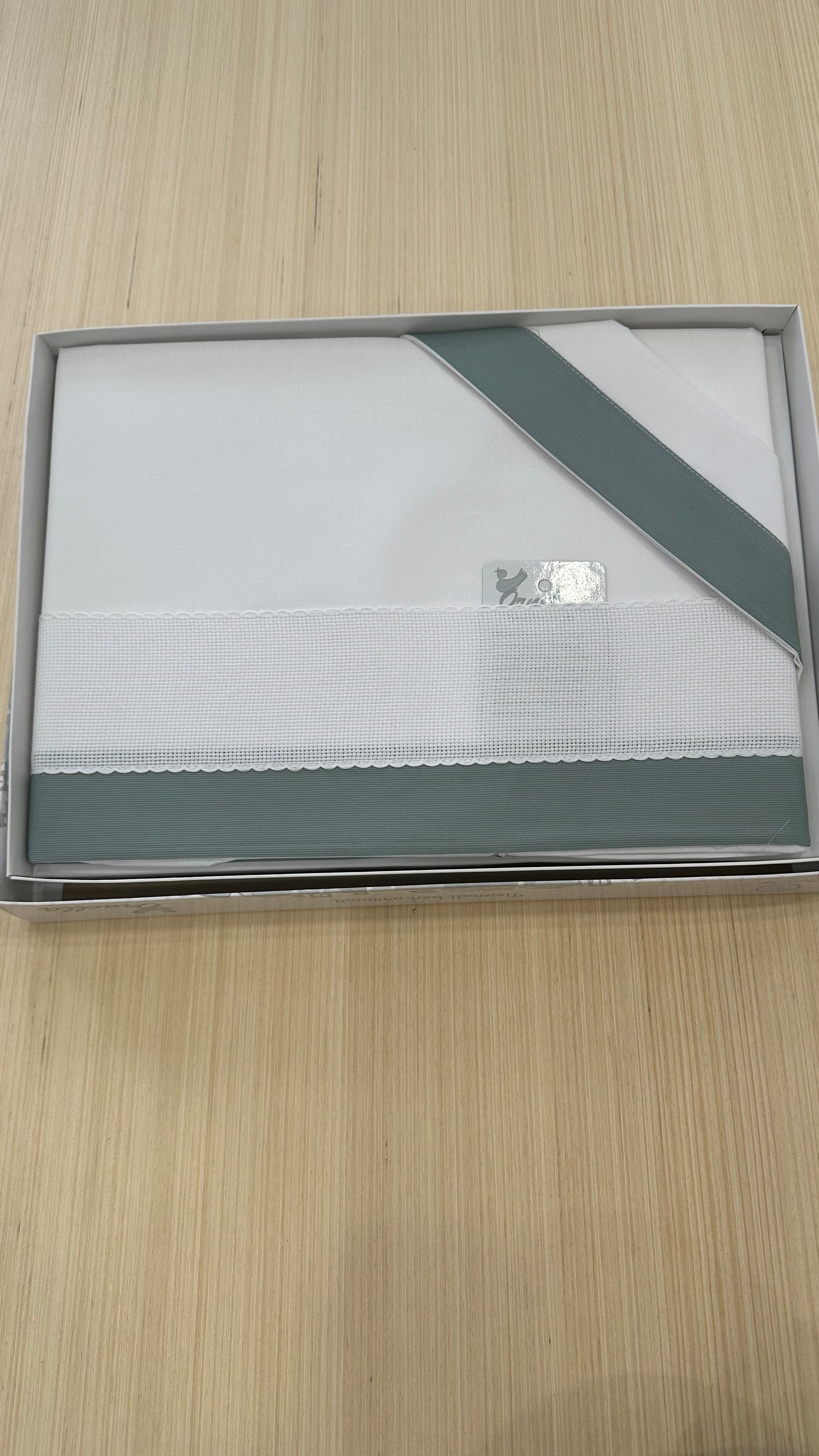 Lenzuola CARROZZINA DA RICAMO 90x120 - VERDE