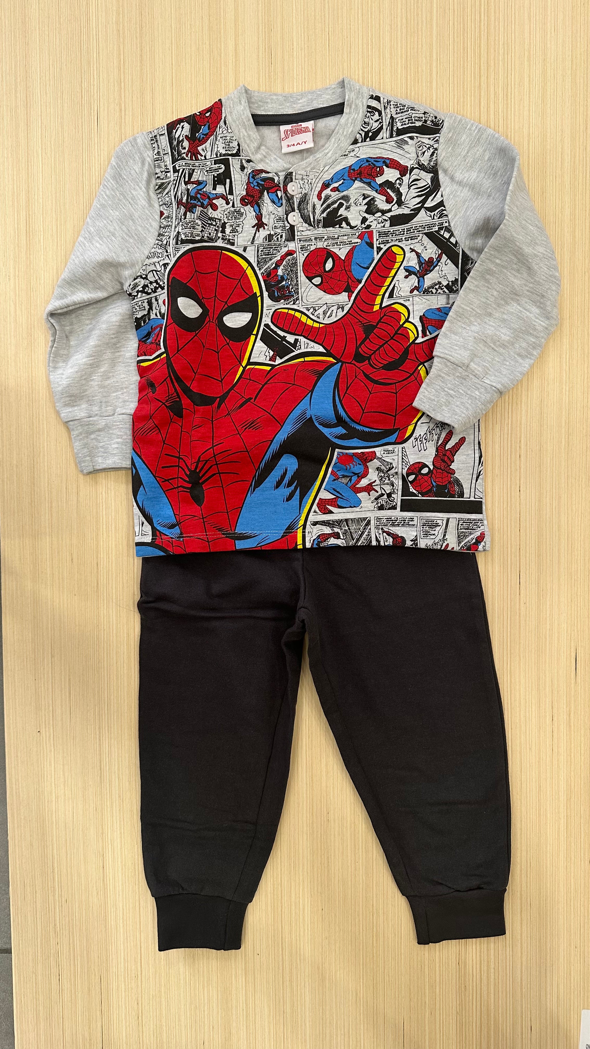 Pigiama CALDO COTONE SPIDERMAN - GRIGIO