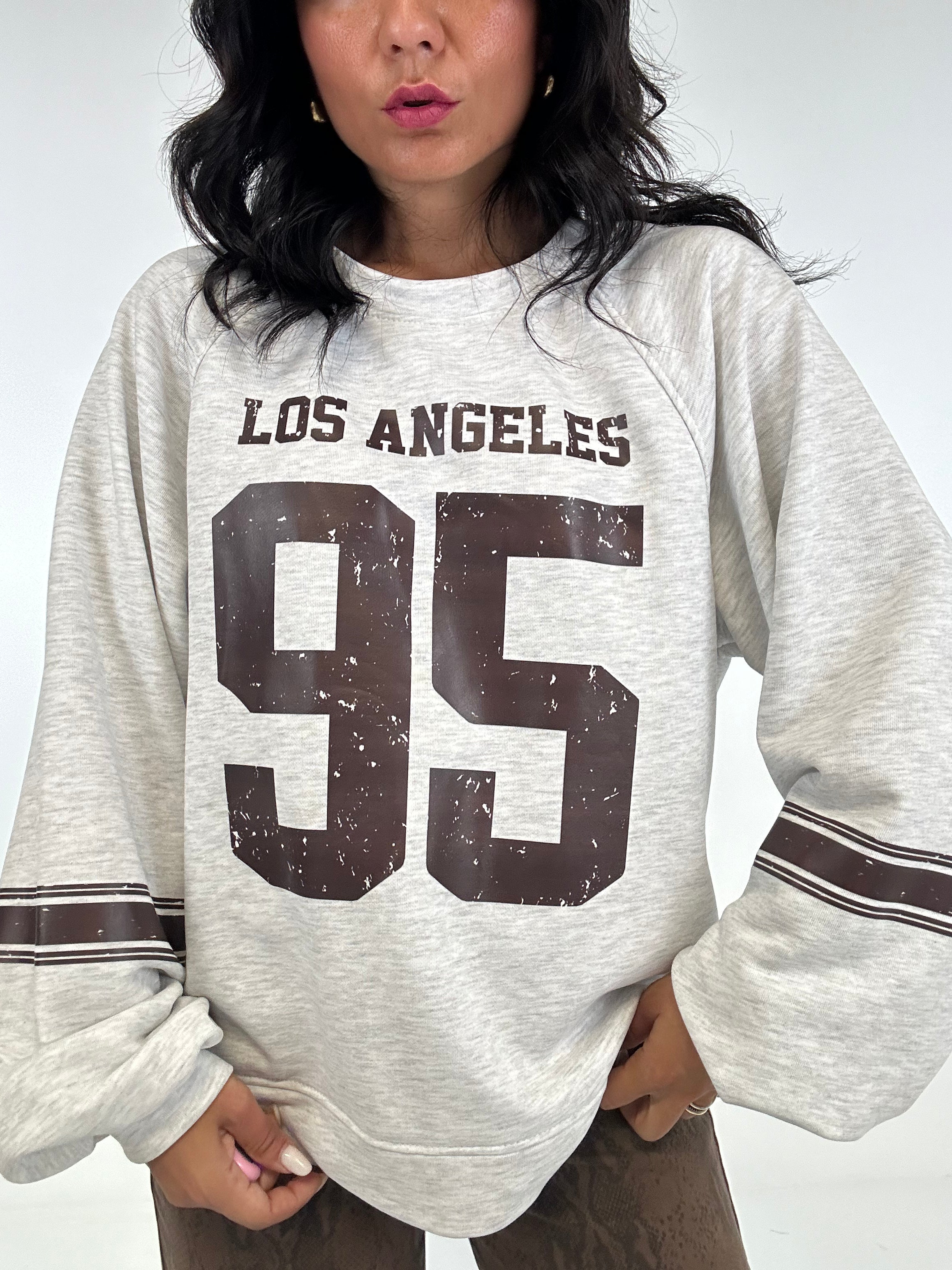 Felpa LOS ANGELES 95 - GRIGIO