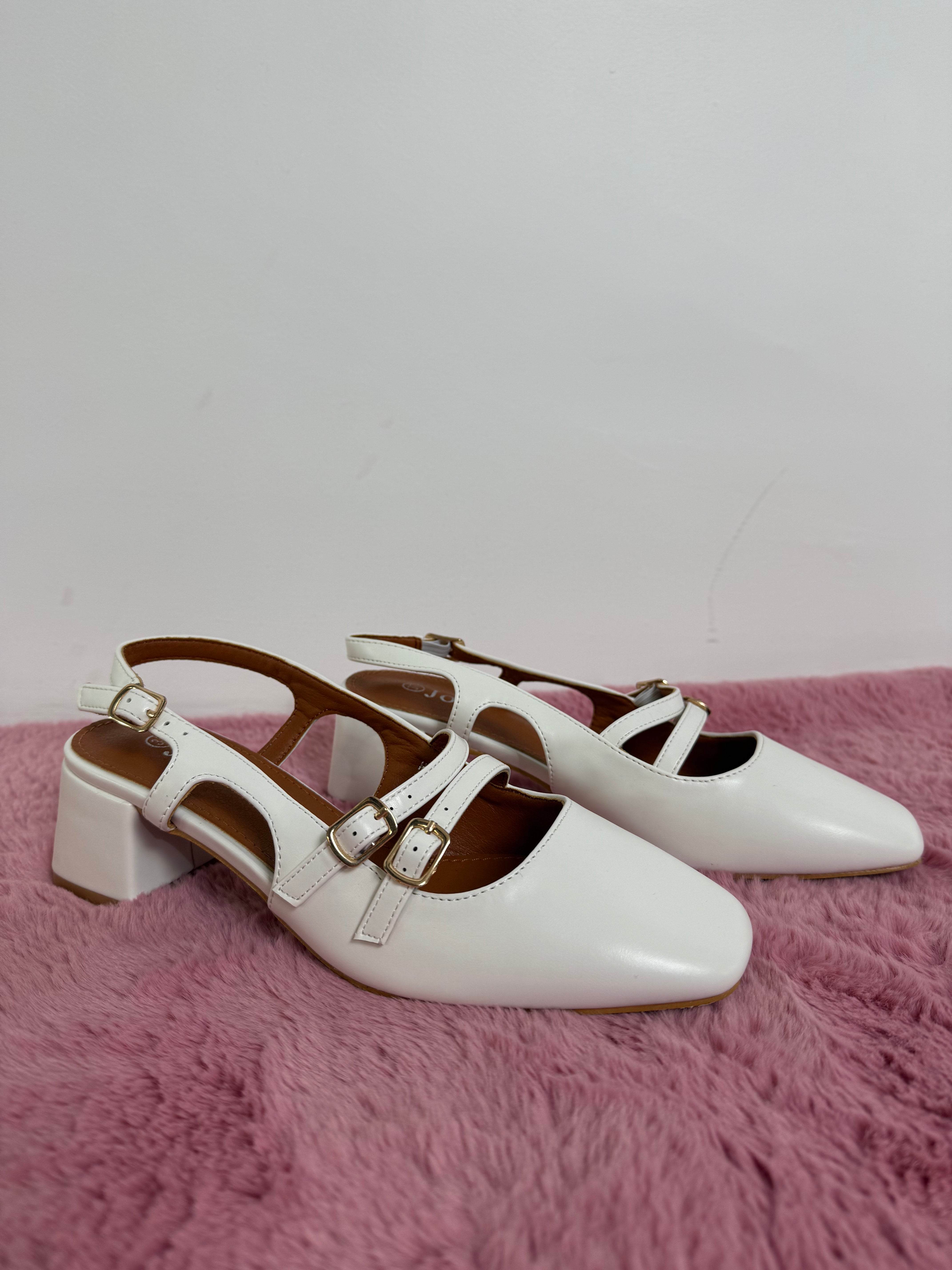 Decolletè TACCHETTO E CINTURINI - BIANCO