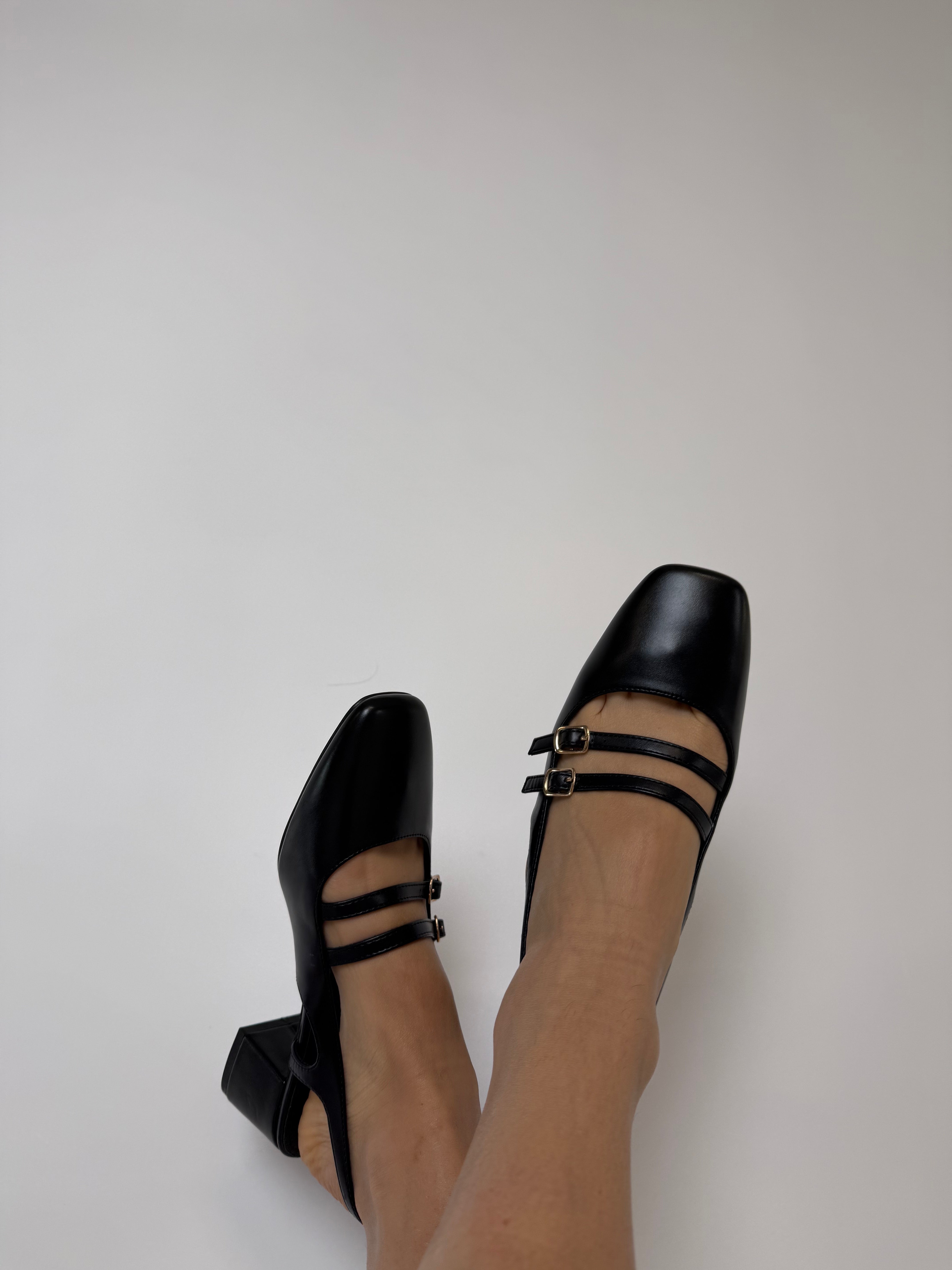 Decolletè TACCHETTO E CINTURINI - NERO