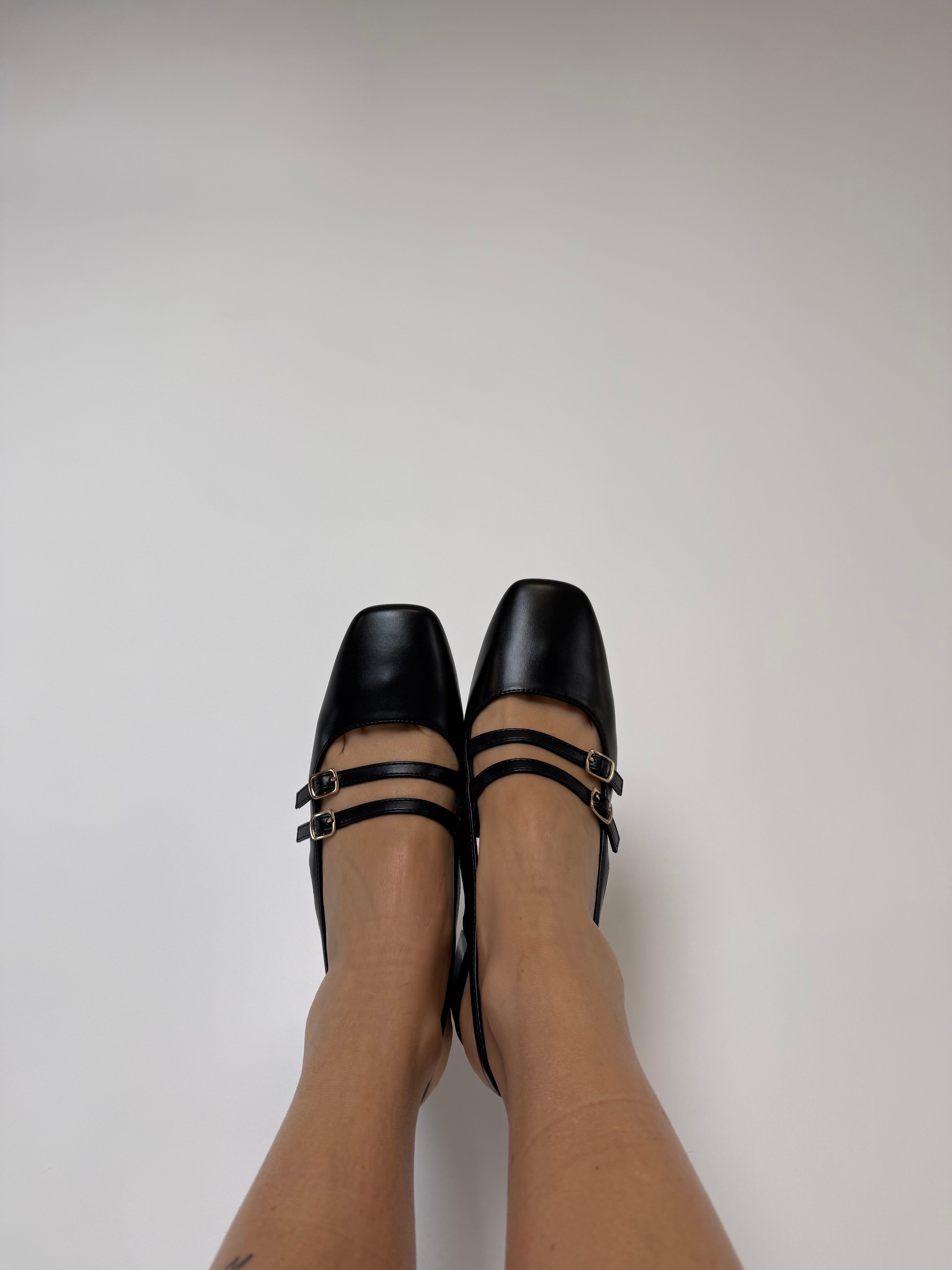 Decolletè TACCHETTO E CINTURINI - NERO