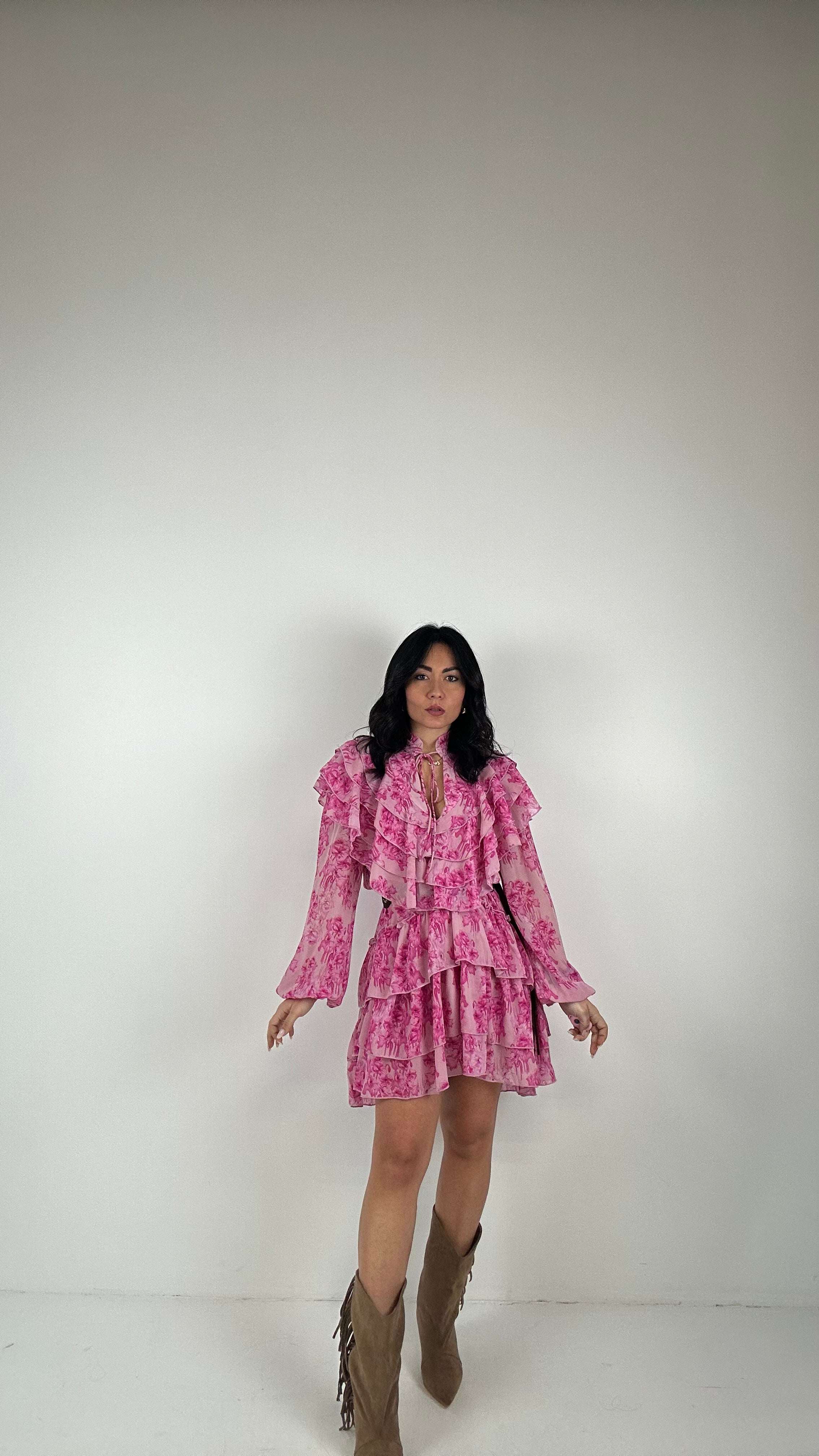 Abitino VOLANT FIORE - FUCSIA