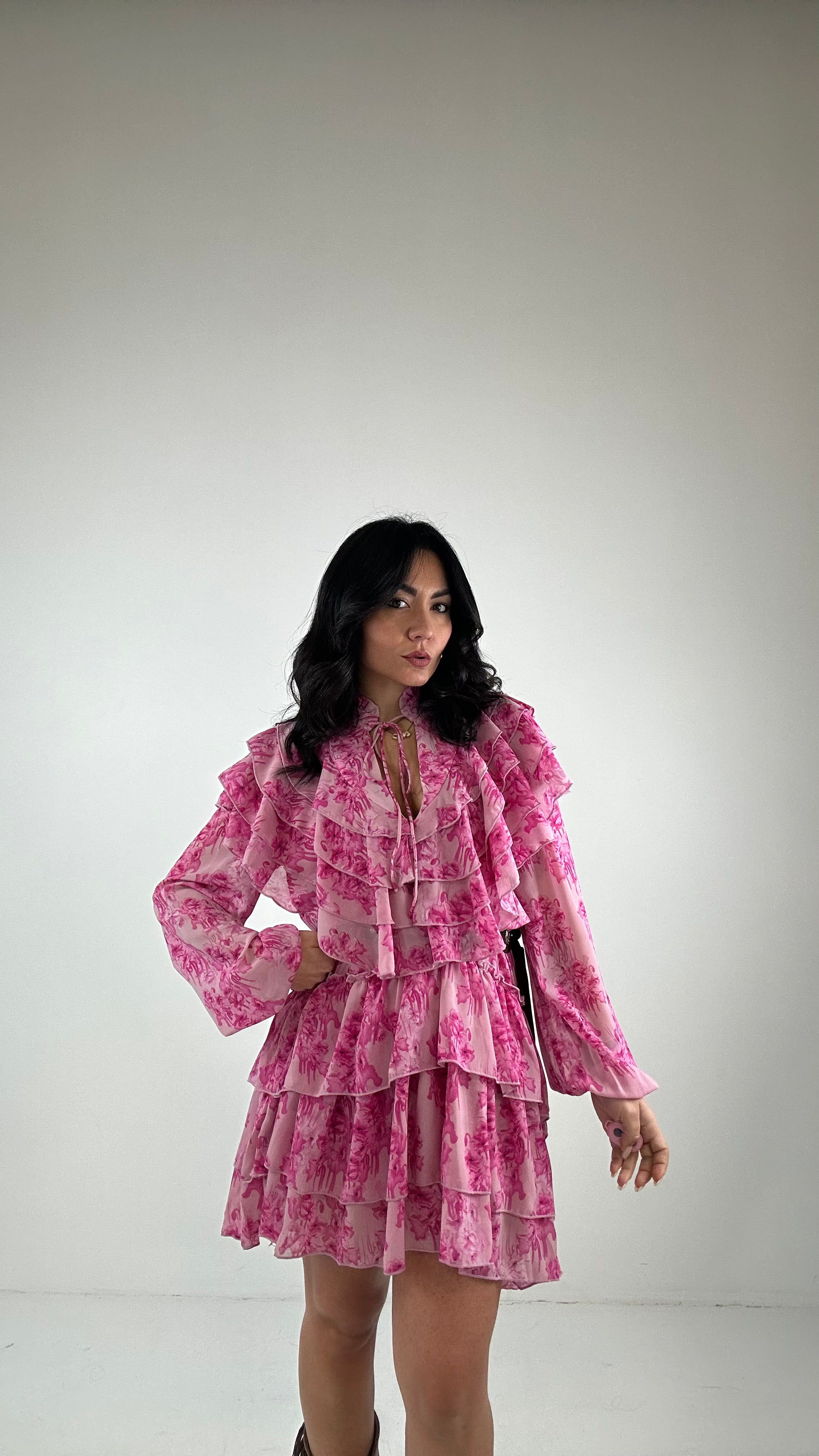 Abitino VOLANT FIORE - FUCSIA