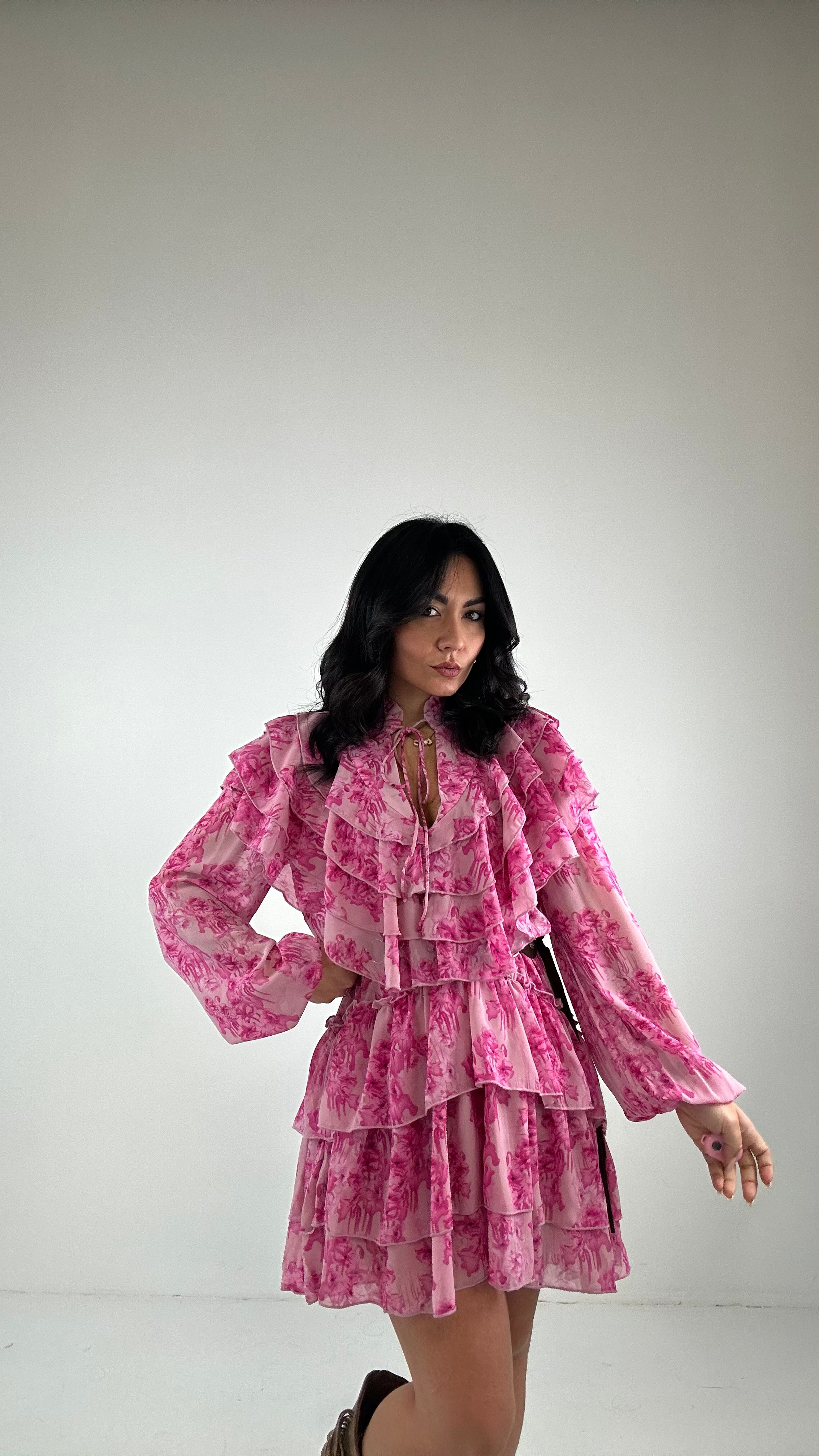 Abitino VOLANT FIORE - FUCSIA