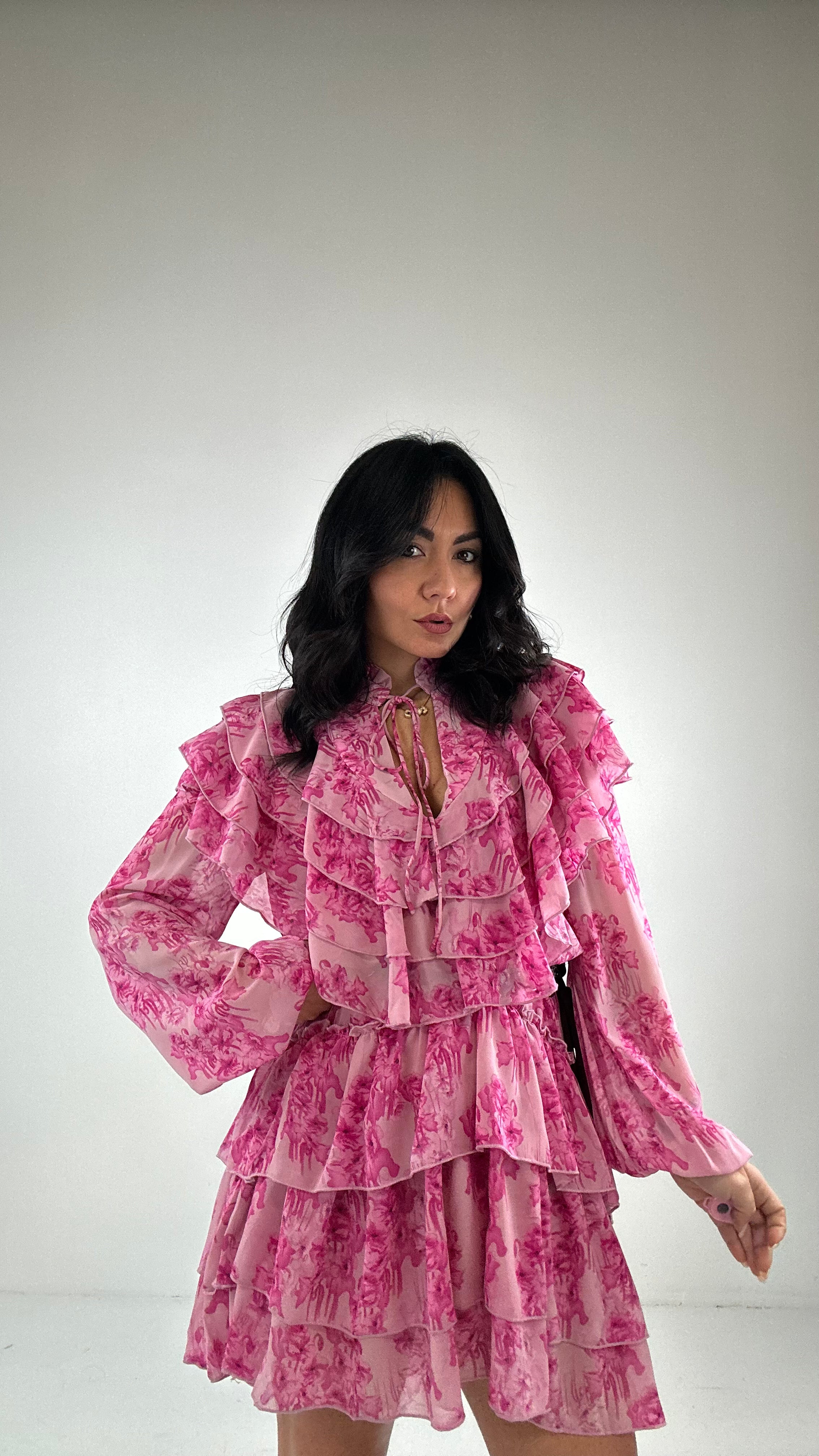 Abitino VOLANT FIORE - FUCSIA